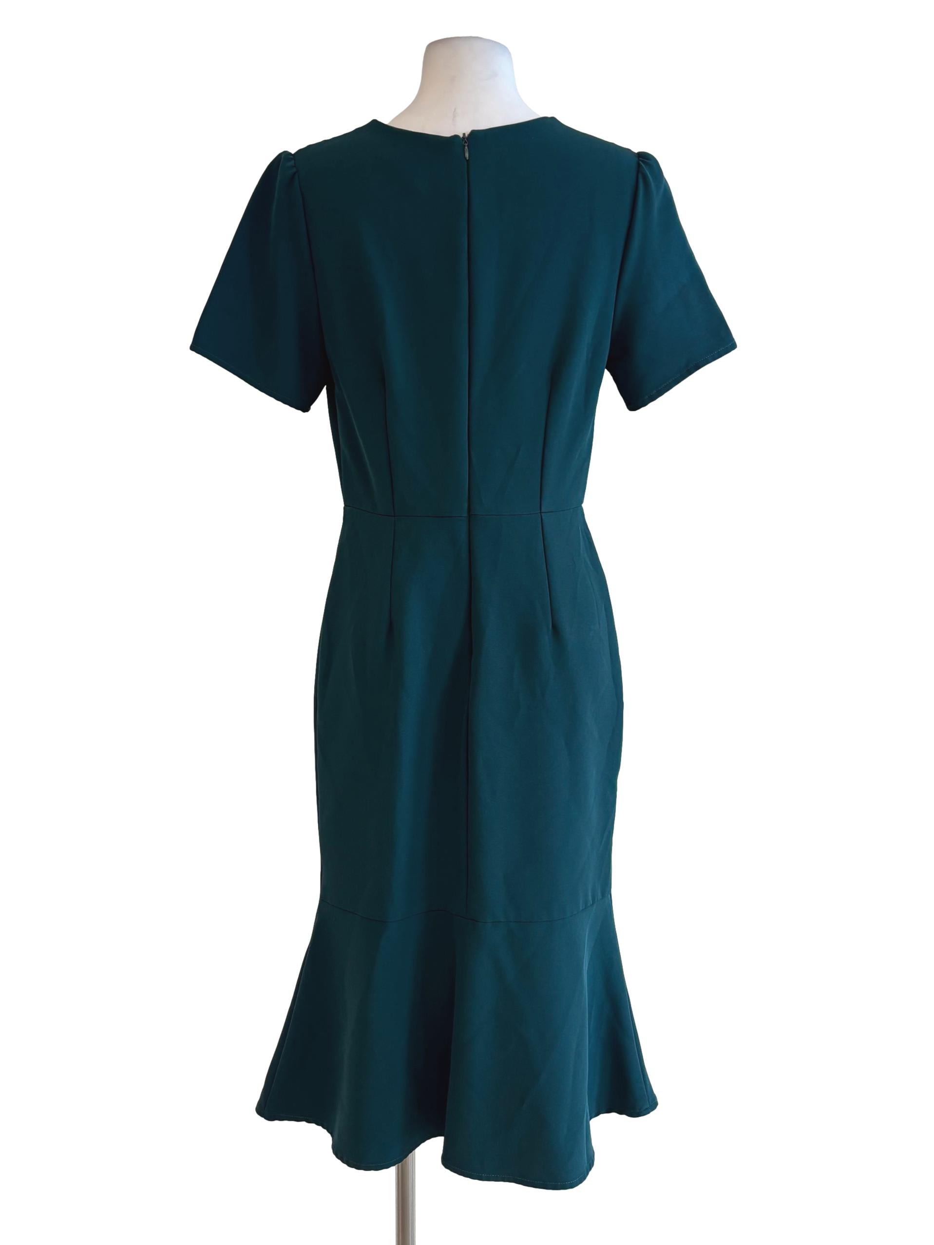 Turquoise Short Sleeve Pencil Dress