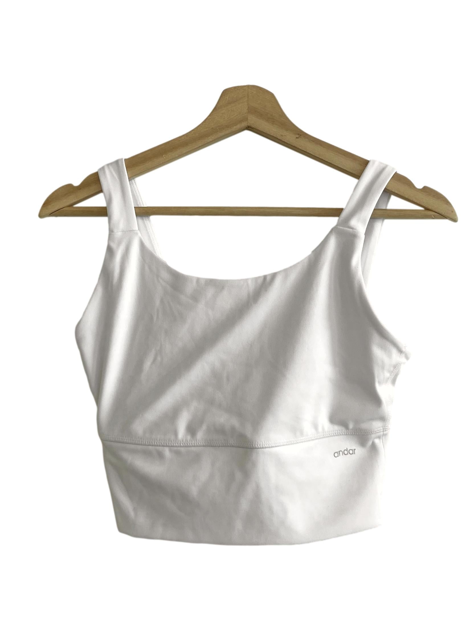 White Sleeveless Sport Bra