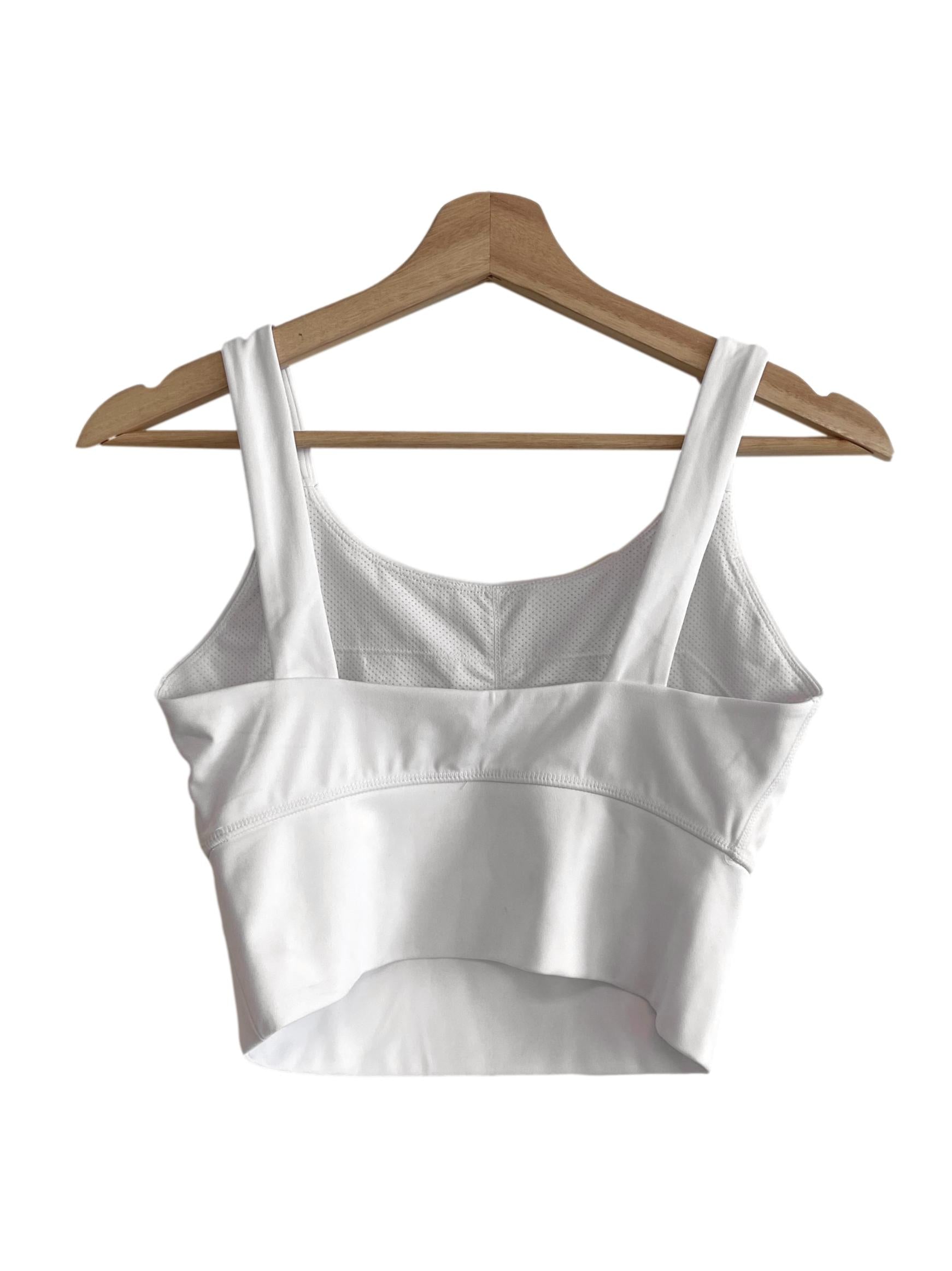 White Sleeveless Sport Bra