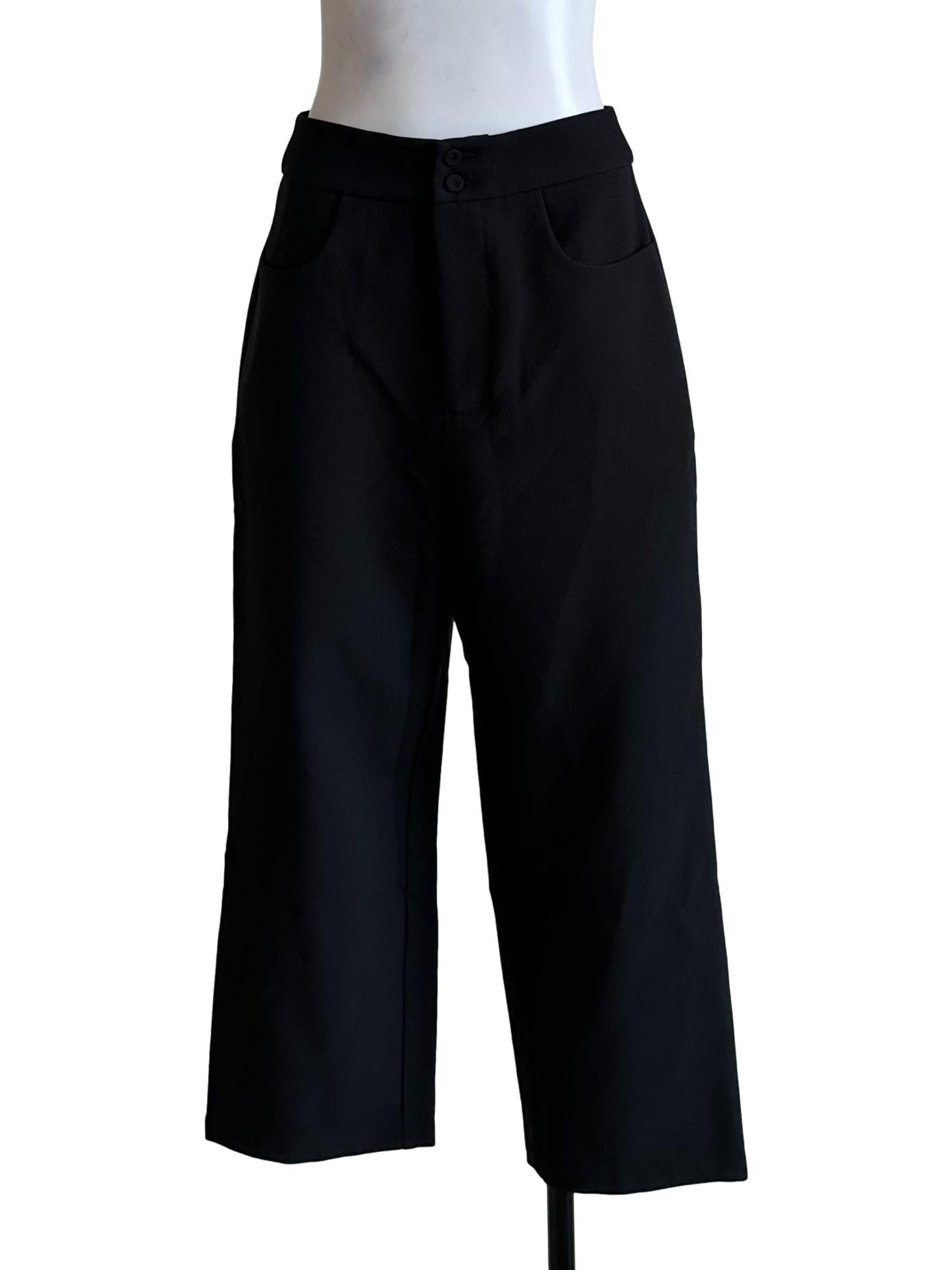 Black Straight Cut Pant
