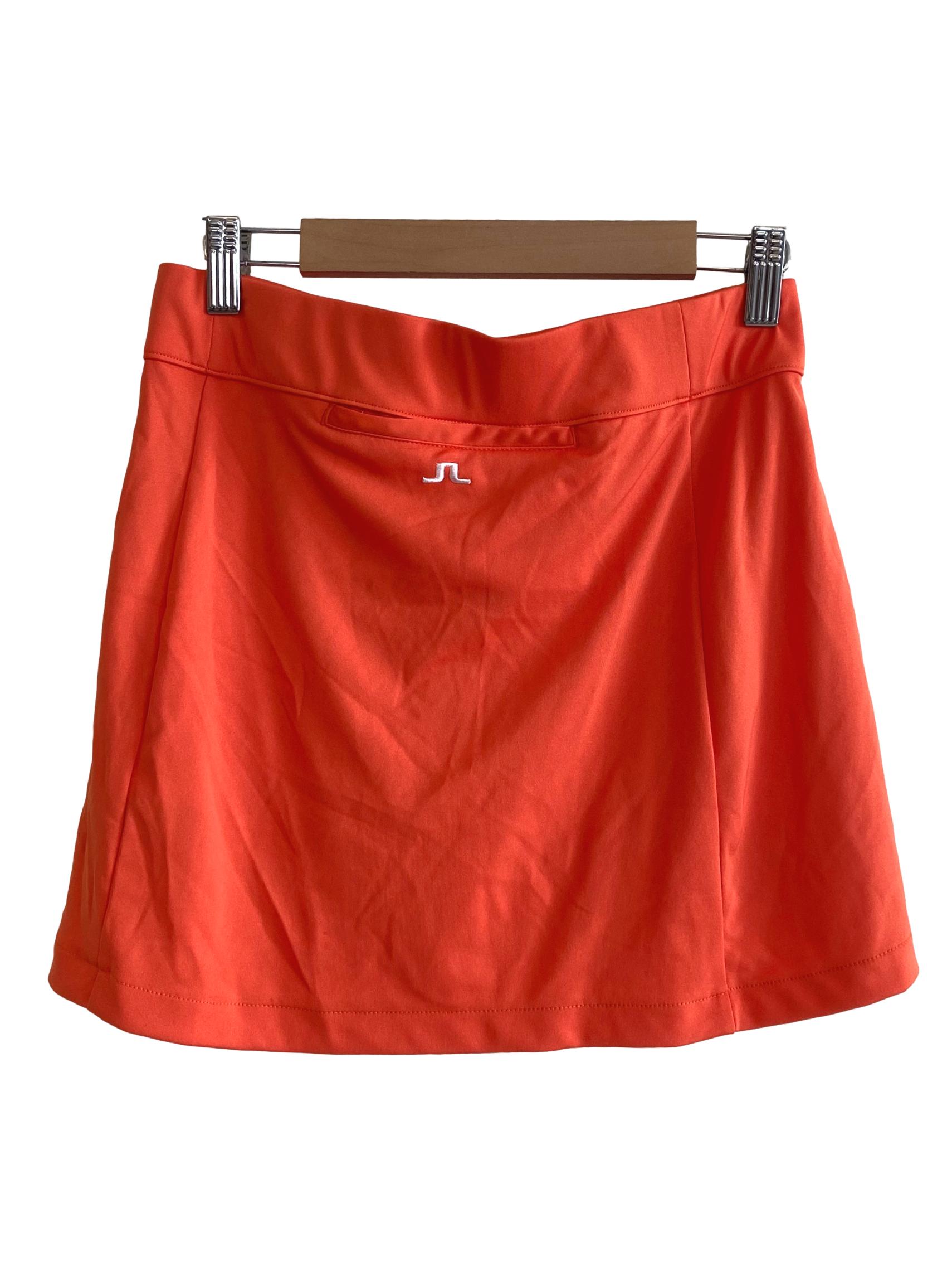 Orange Slit Tennis Skirt