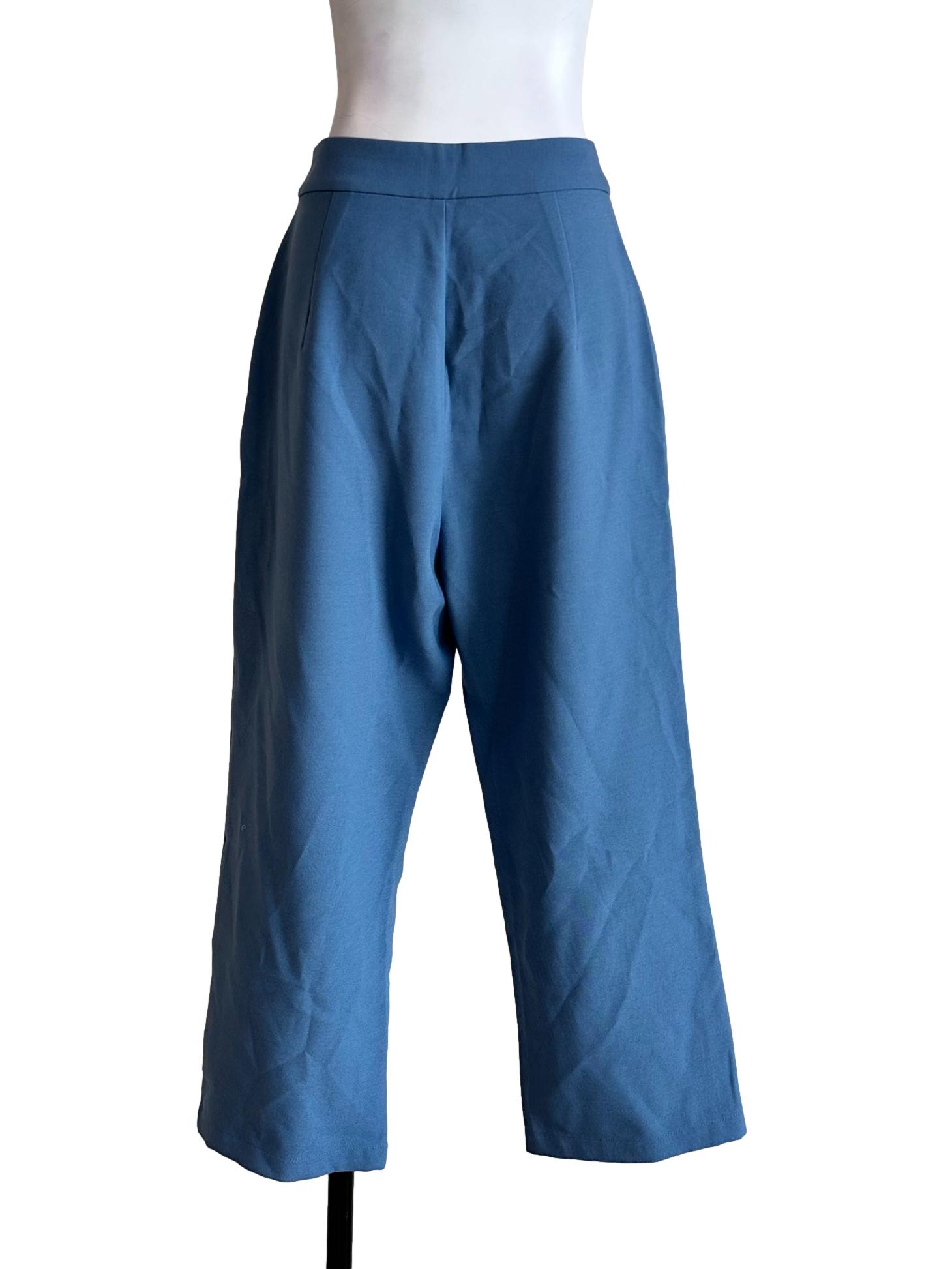 Cerulean Blue Straight Cut Pant