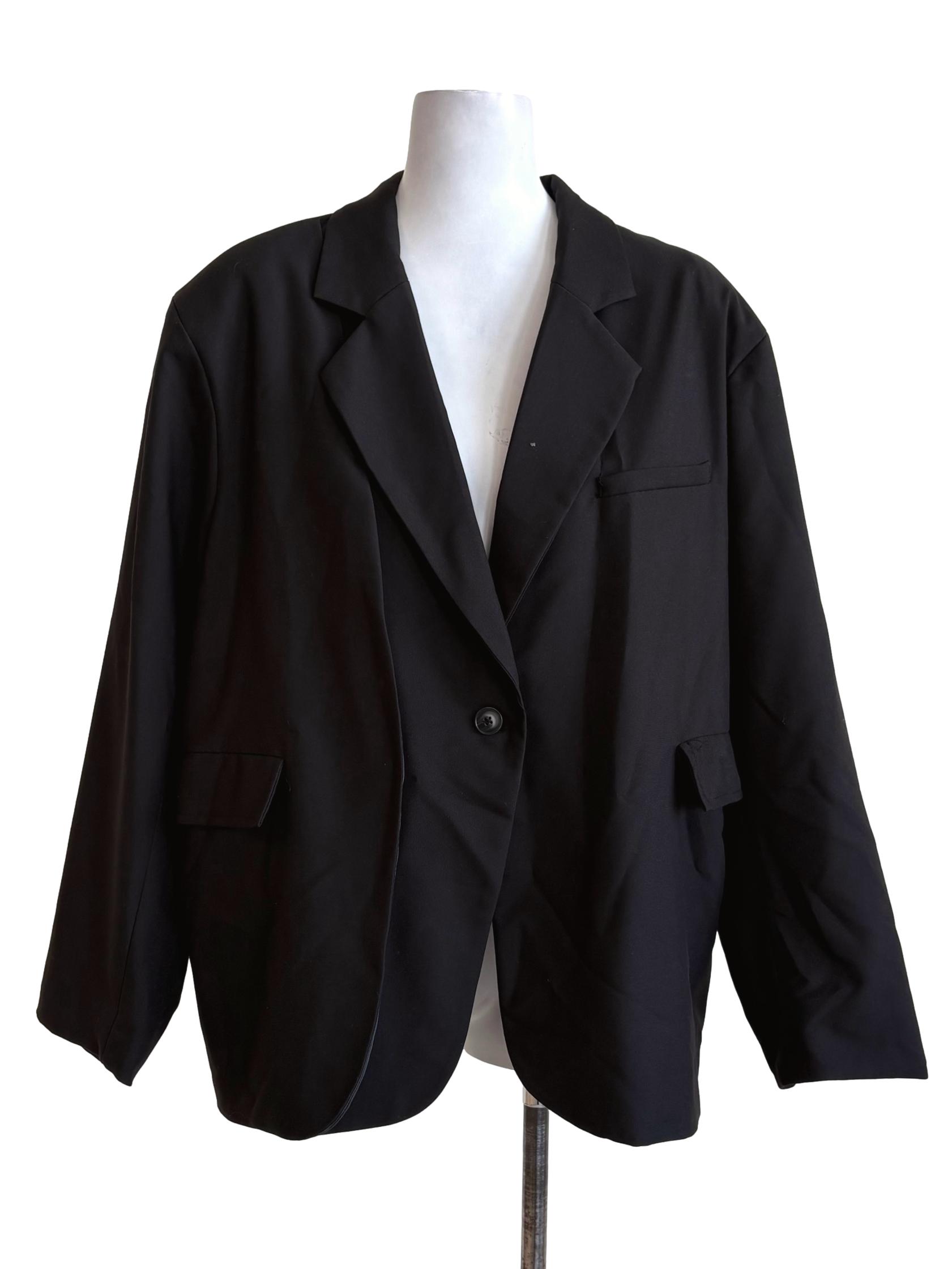 Black Cutaway Blazer