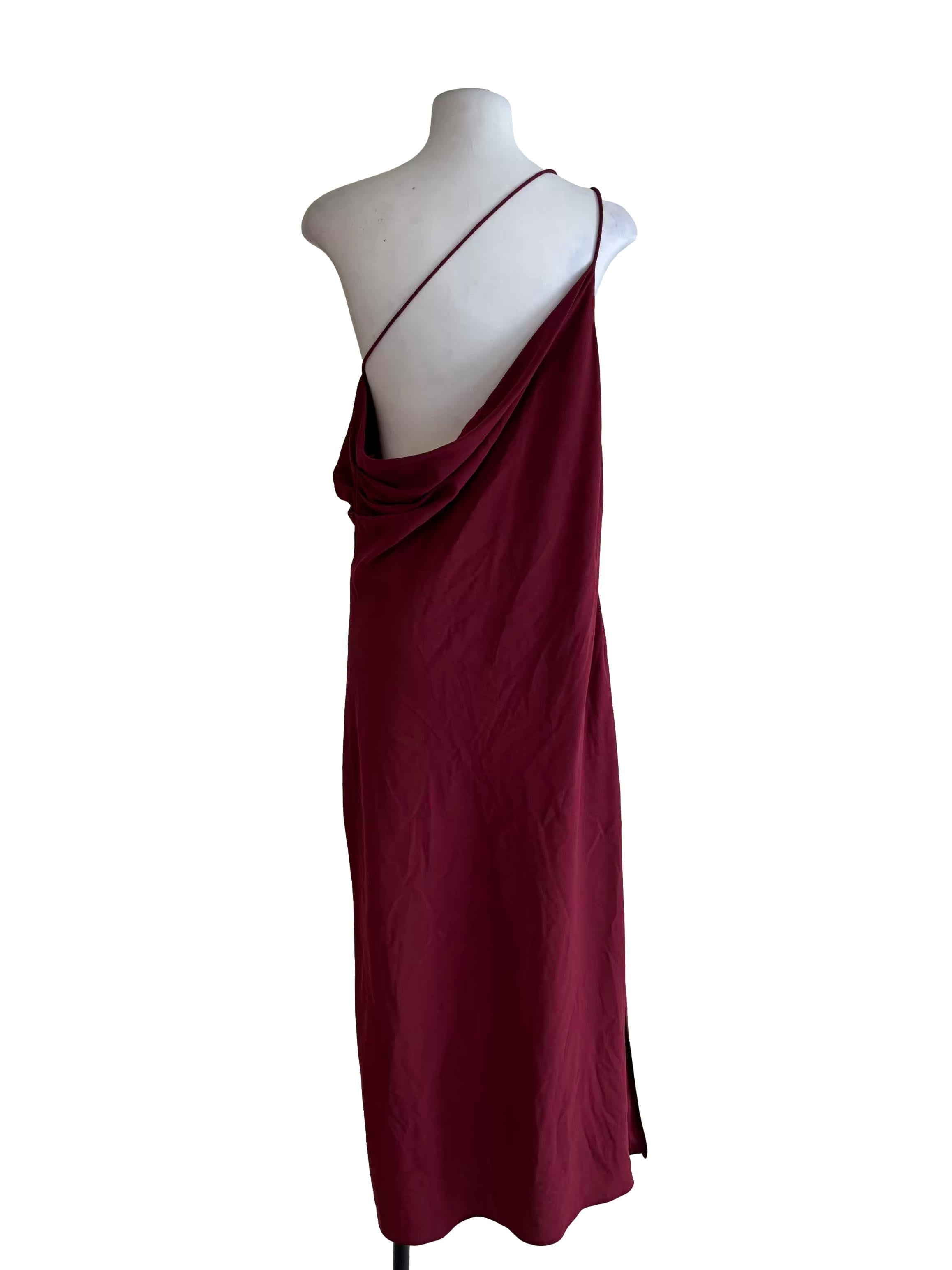 Scarlet Red Asymmetrical Slip Dress