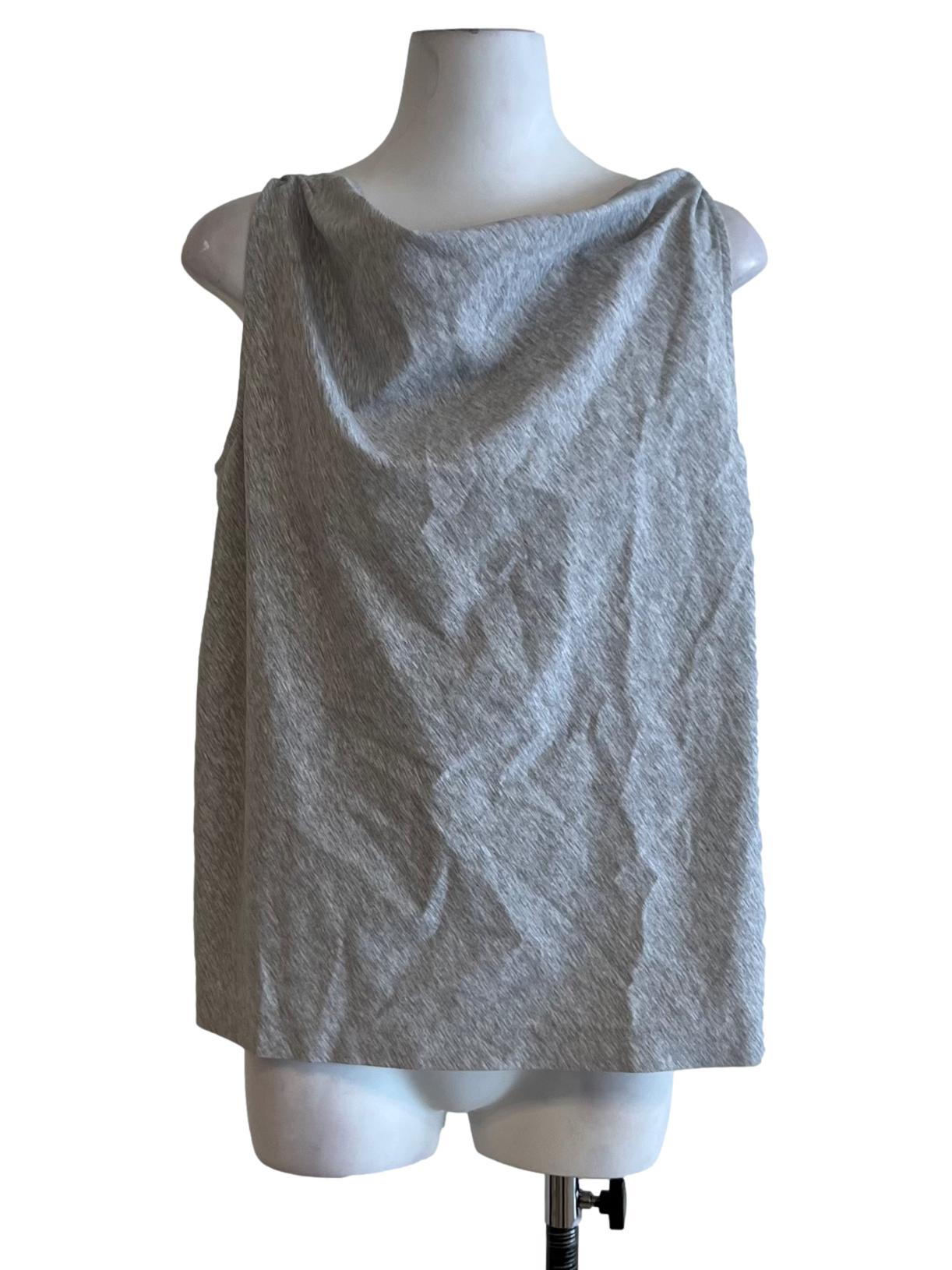 Grey Sabrina Neckline Sleeveless Top