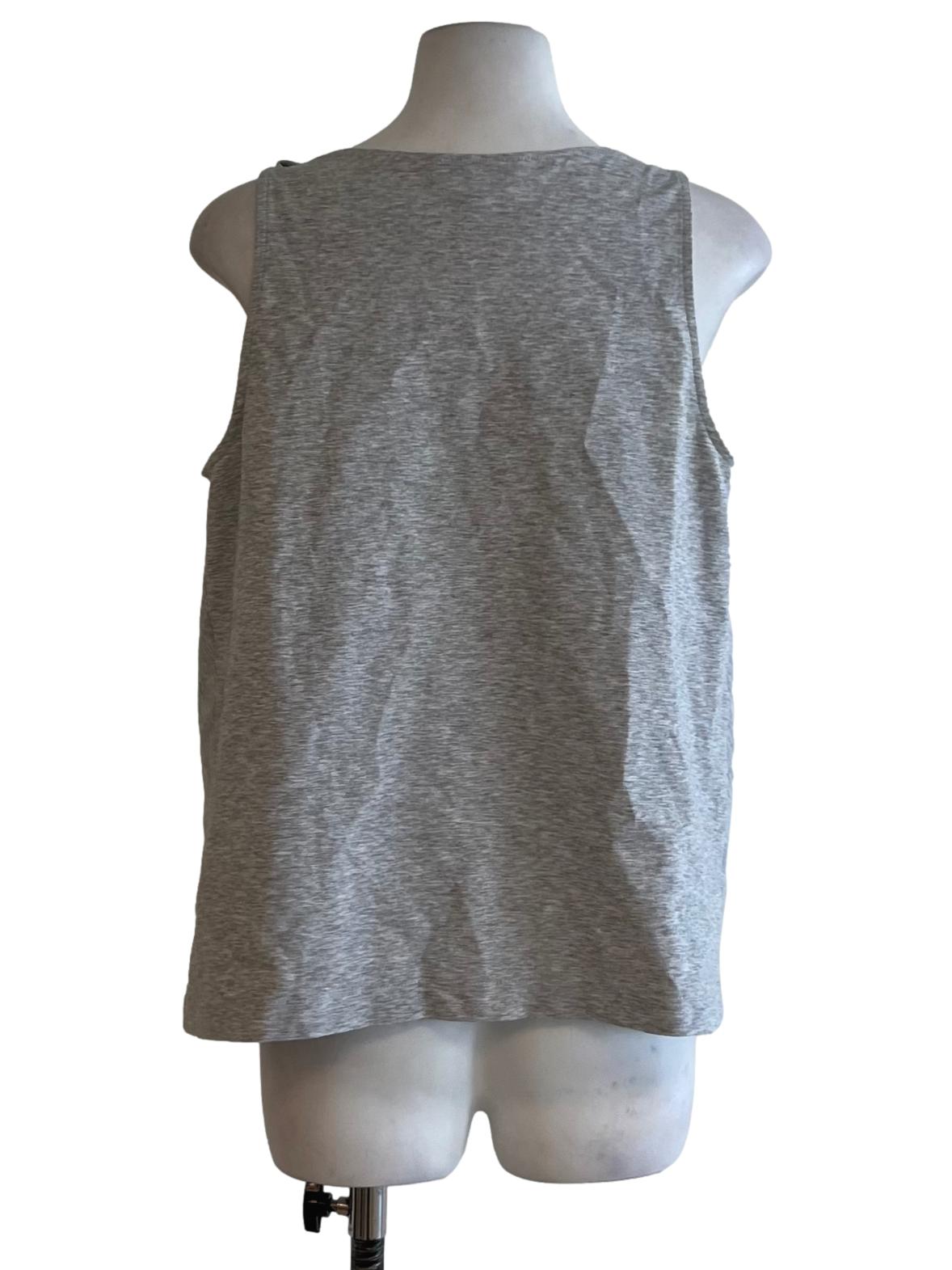 Grey Sabrina Neckline Sleeveless Top
