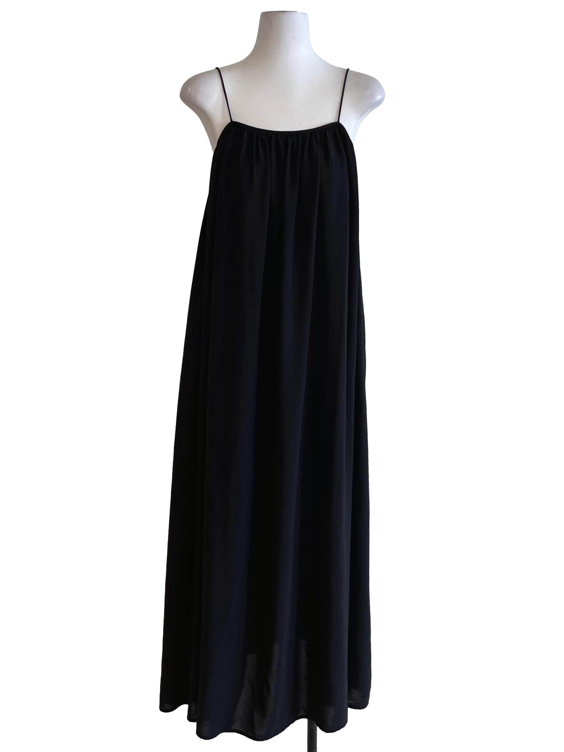 Black Gathered Tent Dress OSN