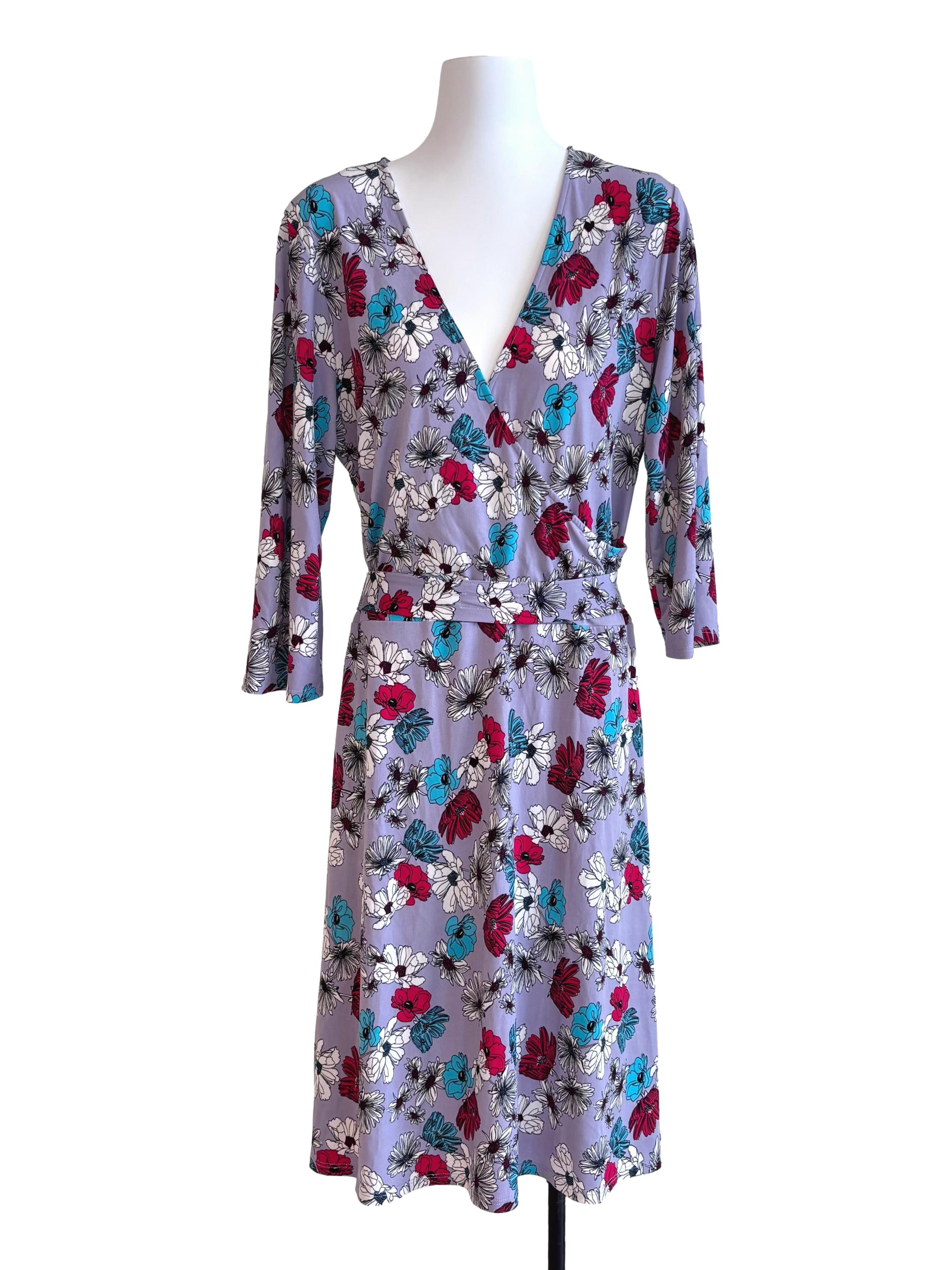 Light Purple Floral Perfect Wrap Dress Csn
