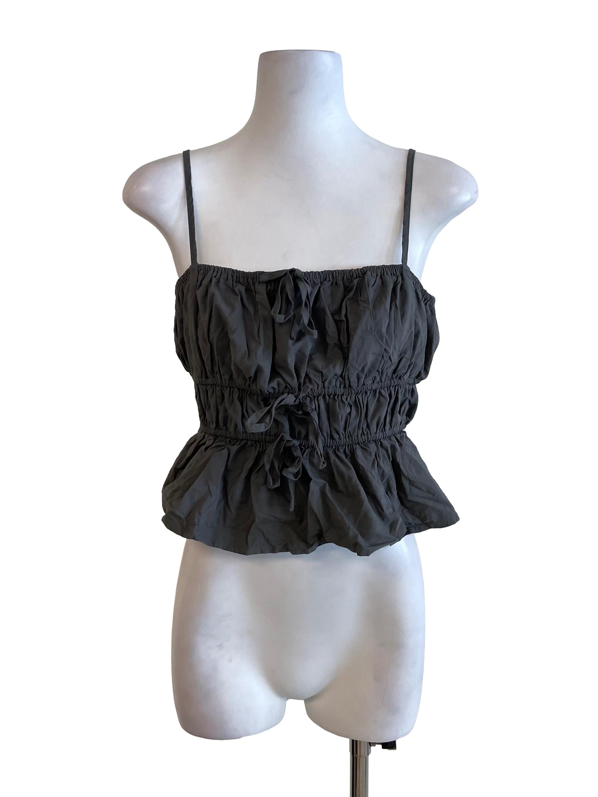 Dark Sage Tiered Three Knots Cami Top