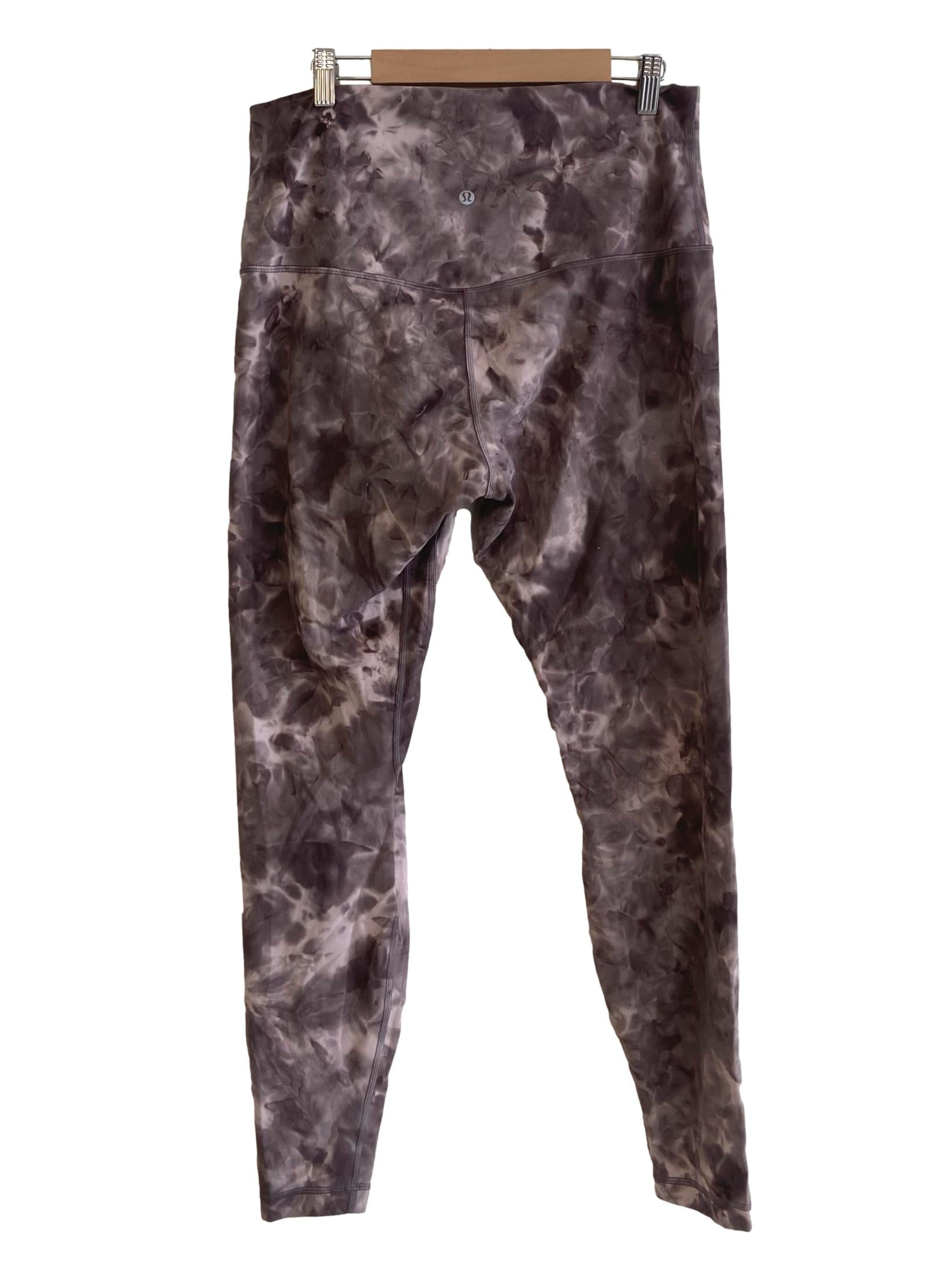 Brown & Pink Marble High Waisted Tights