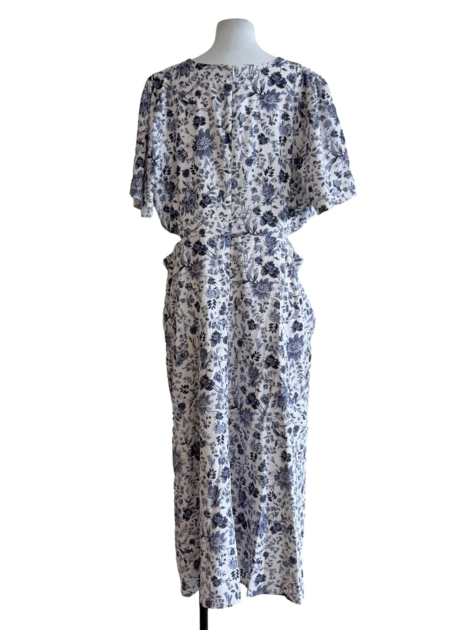 Grey Floral Printed Dress