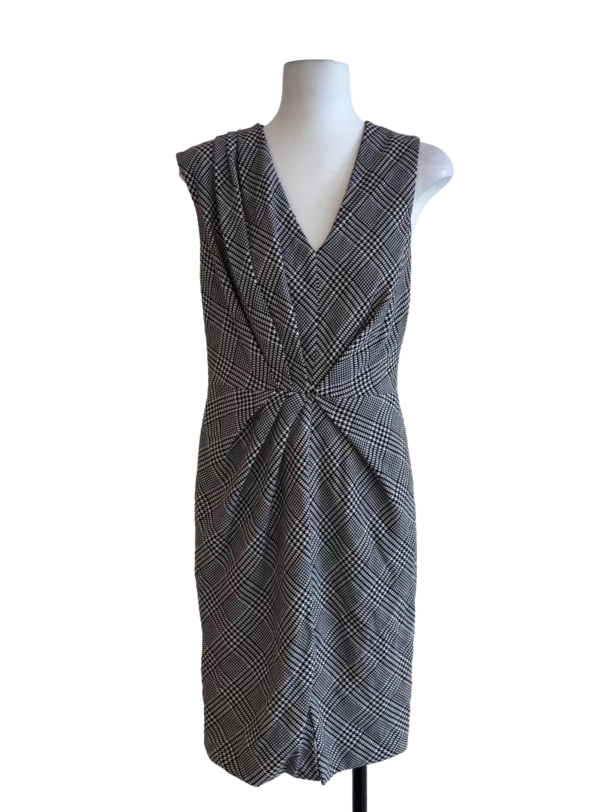 Dove Grey Plaid Pencil Dress