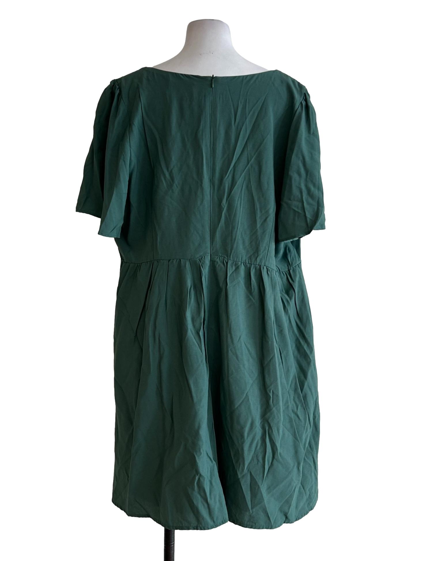 Emerald Green Empire Mini Dress