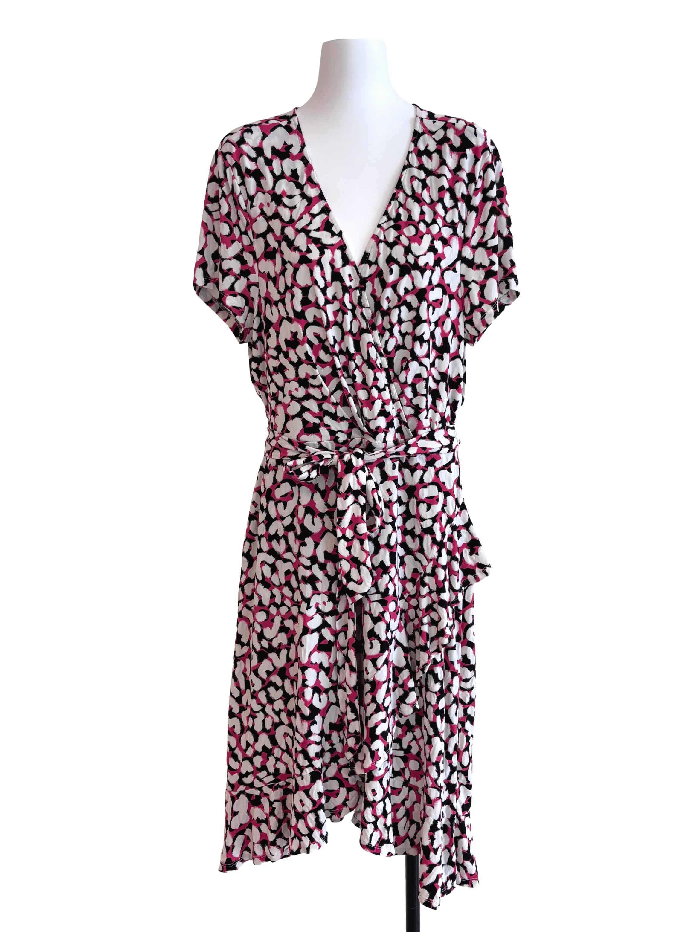 Pink Leopard Print Brandy Wrap Dress Csn