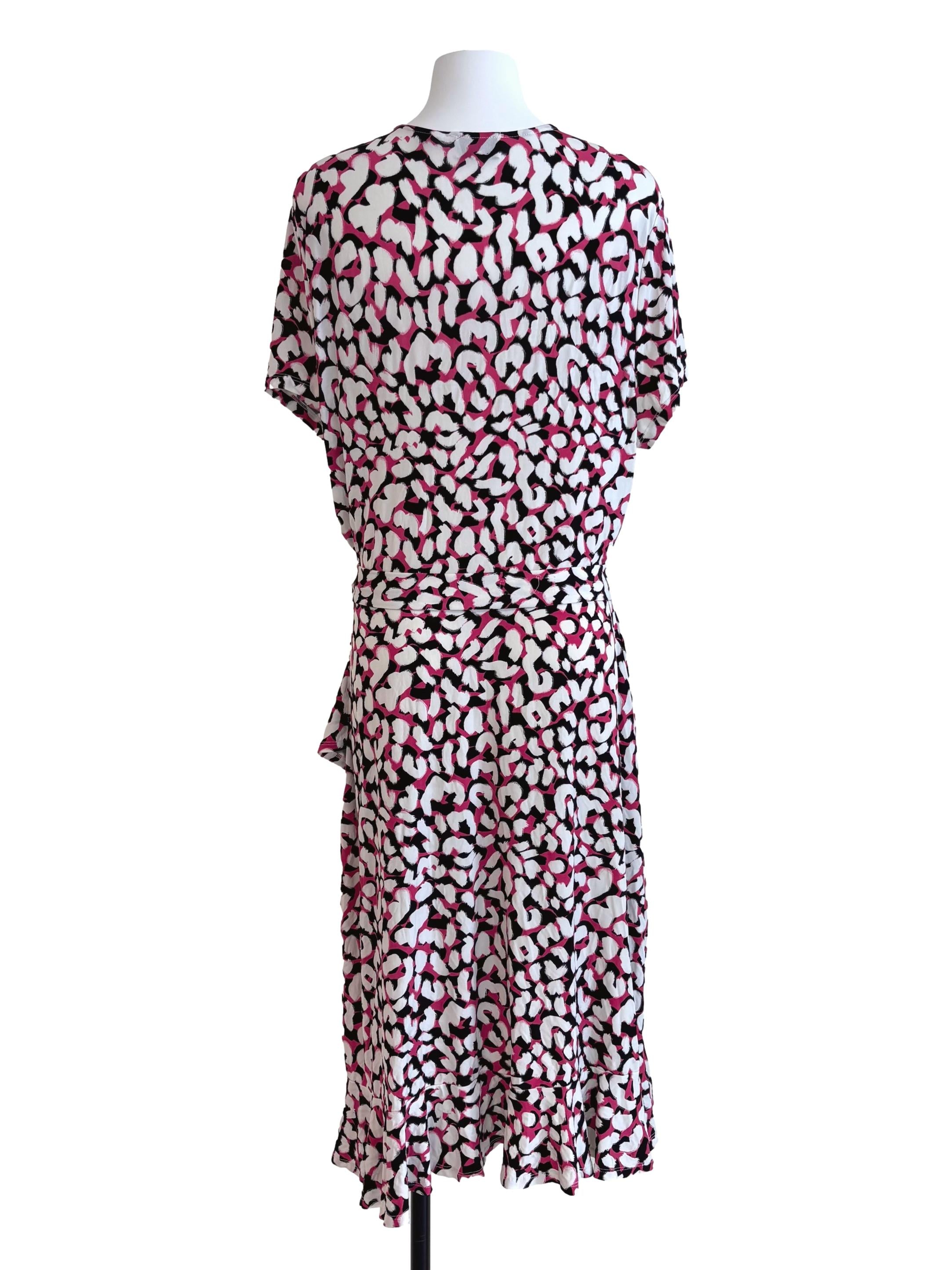 Pink Leopard Print Brandy Wrap Dress Csn
