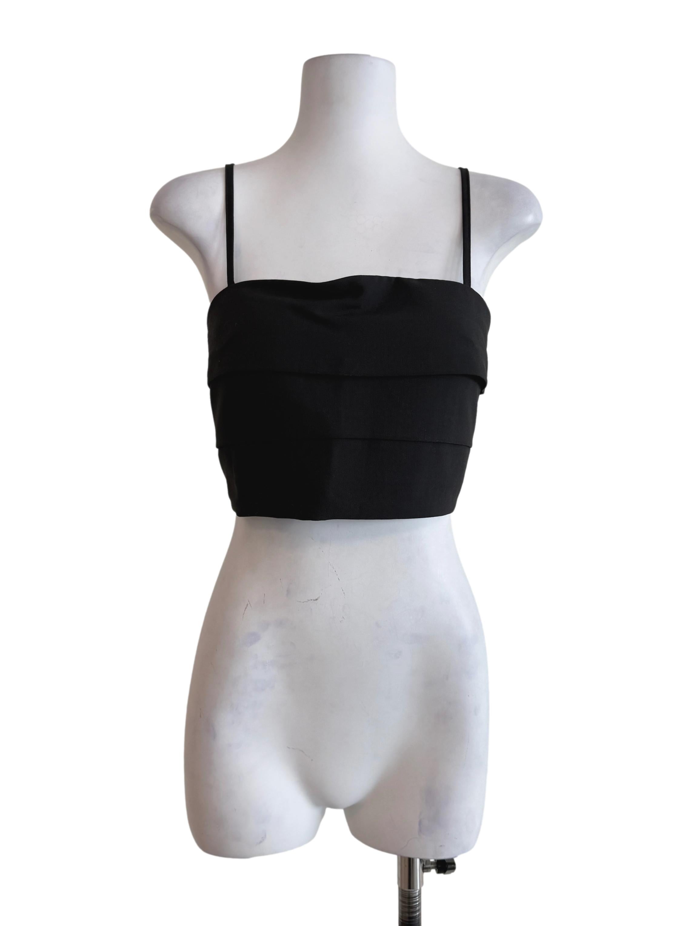 Black Winowa Tiered Padded Top