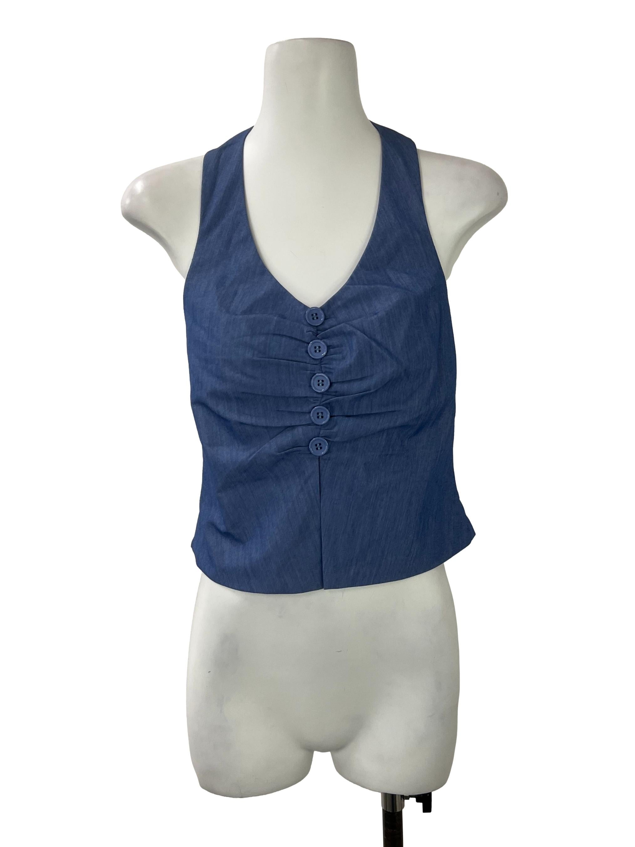 Blue Vest Top