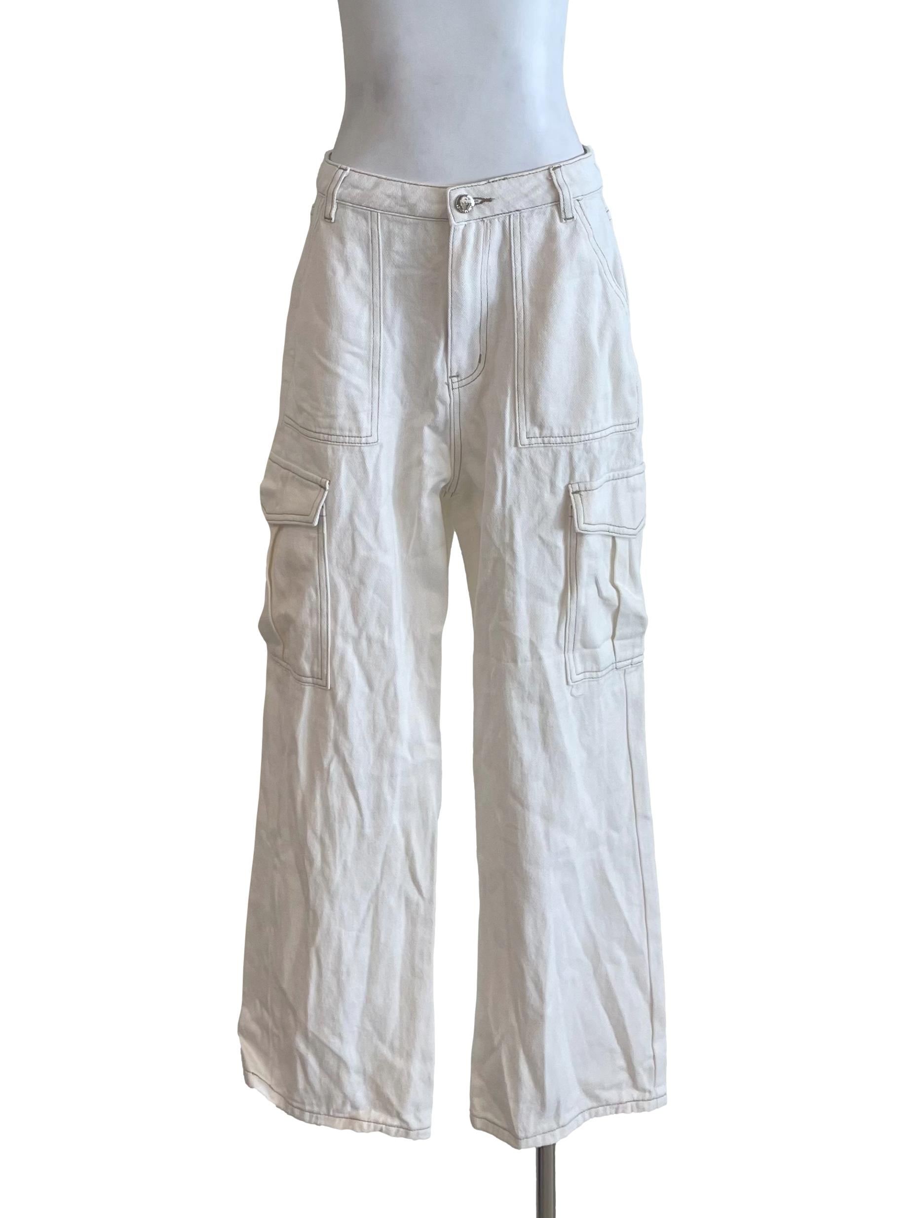 White Bush Denim Pants