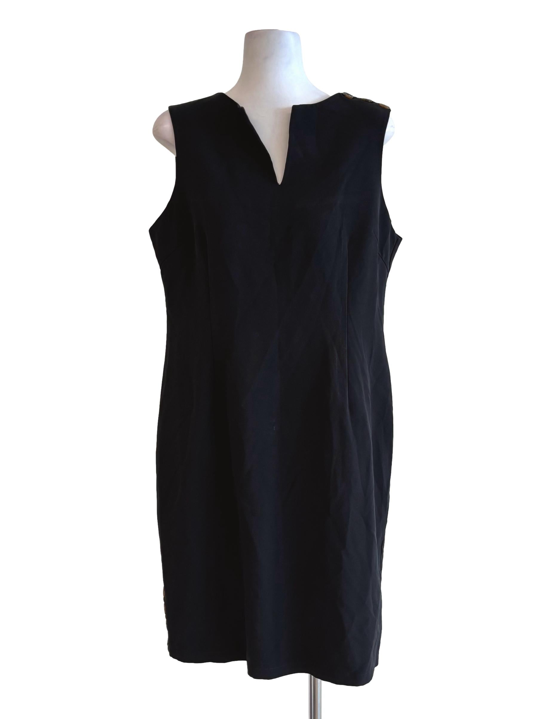 Soft Black Sleeveless Sheath Dress