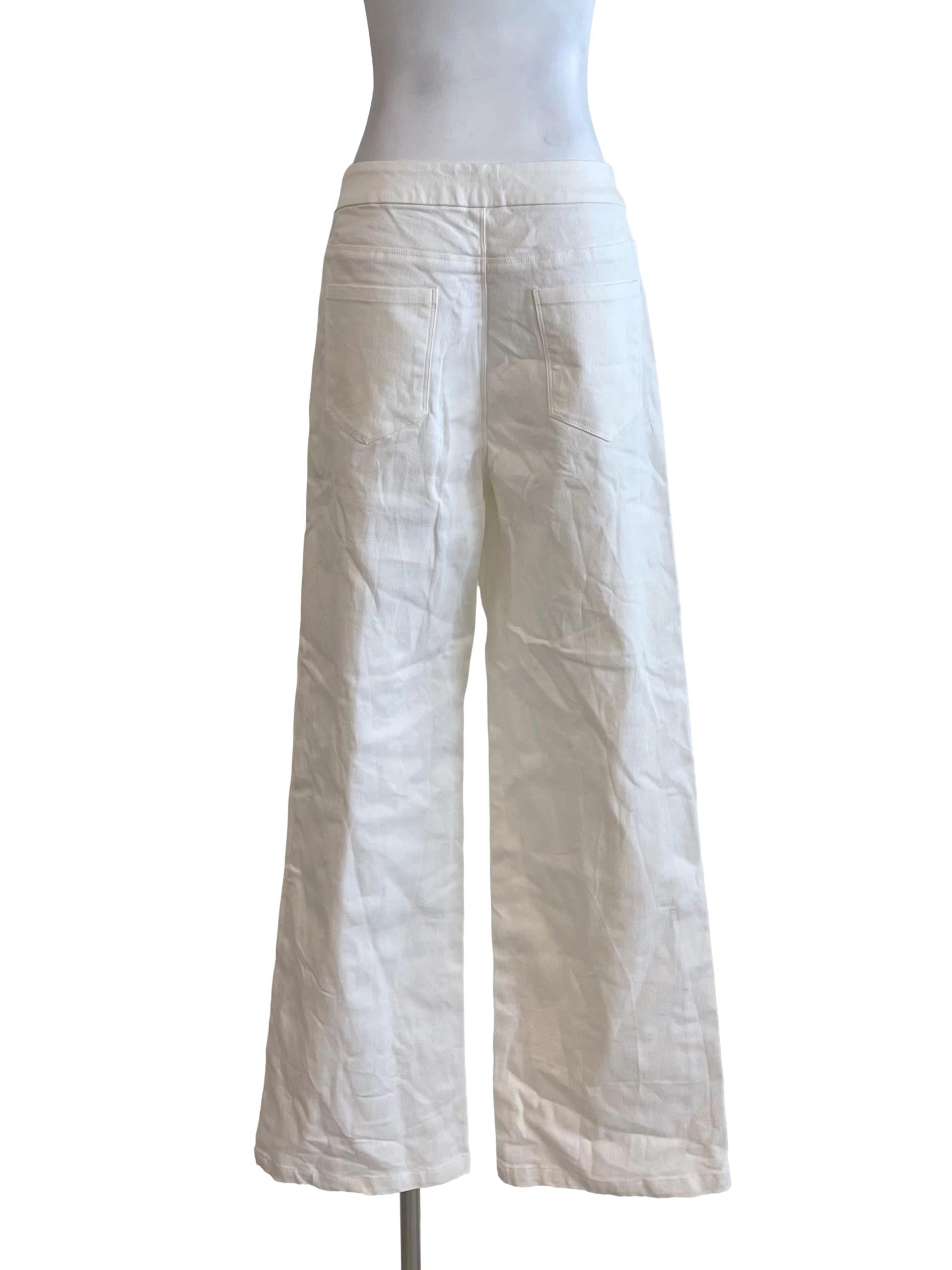 White Front Pocket Baggy Jeans