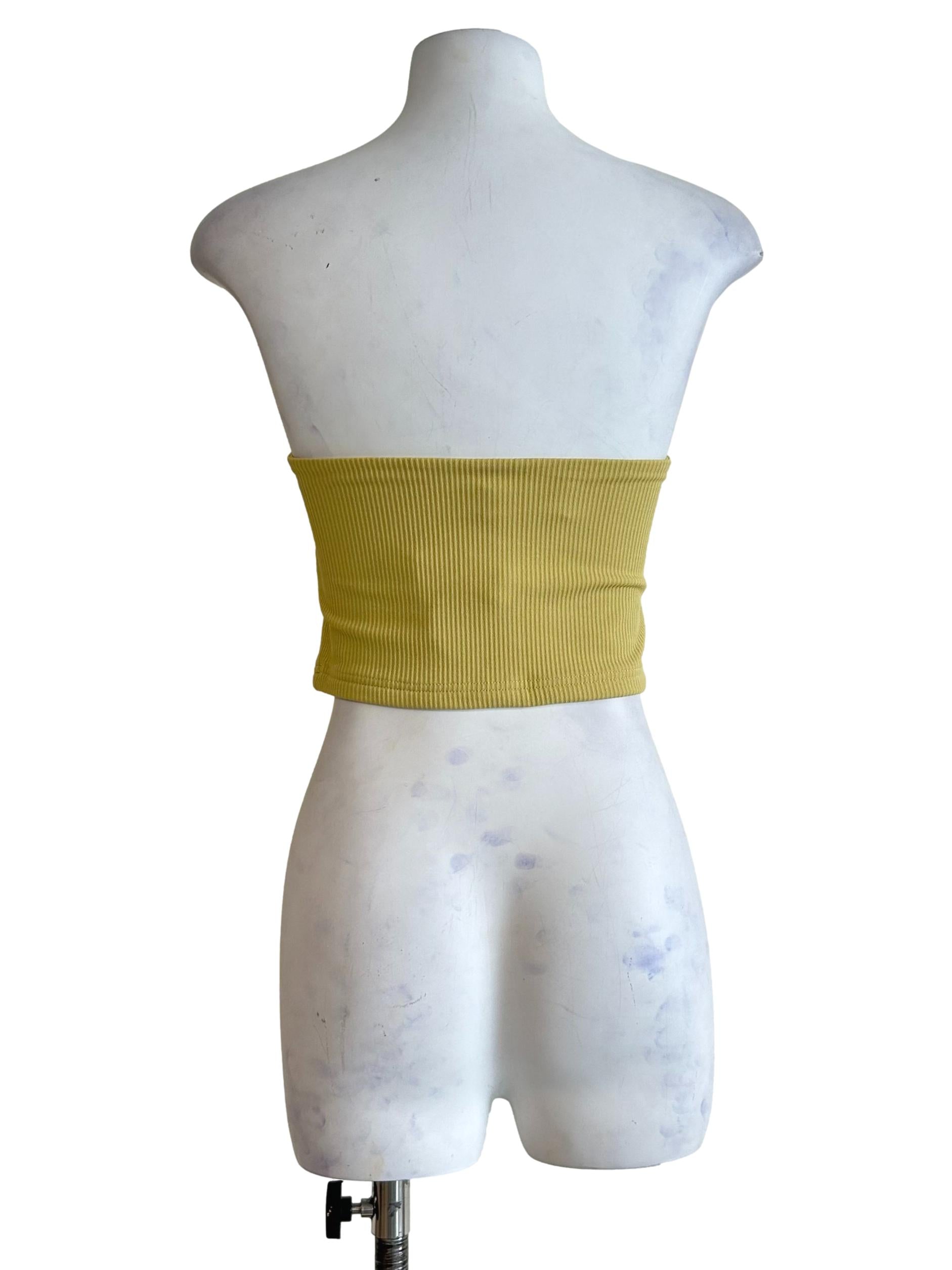Yellow Kendie Basic Tube Padded Top