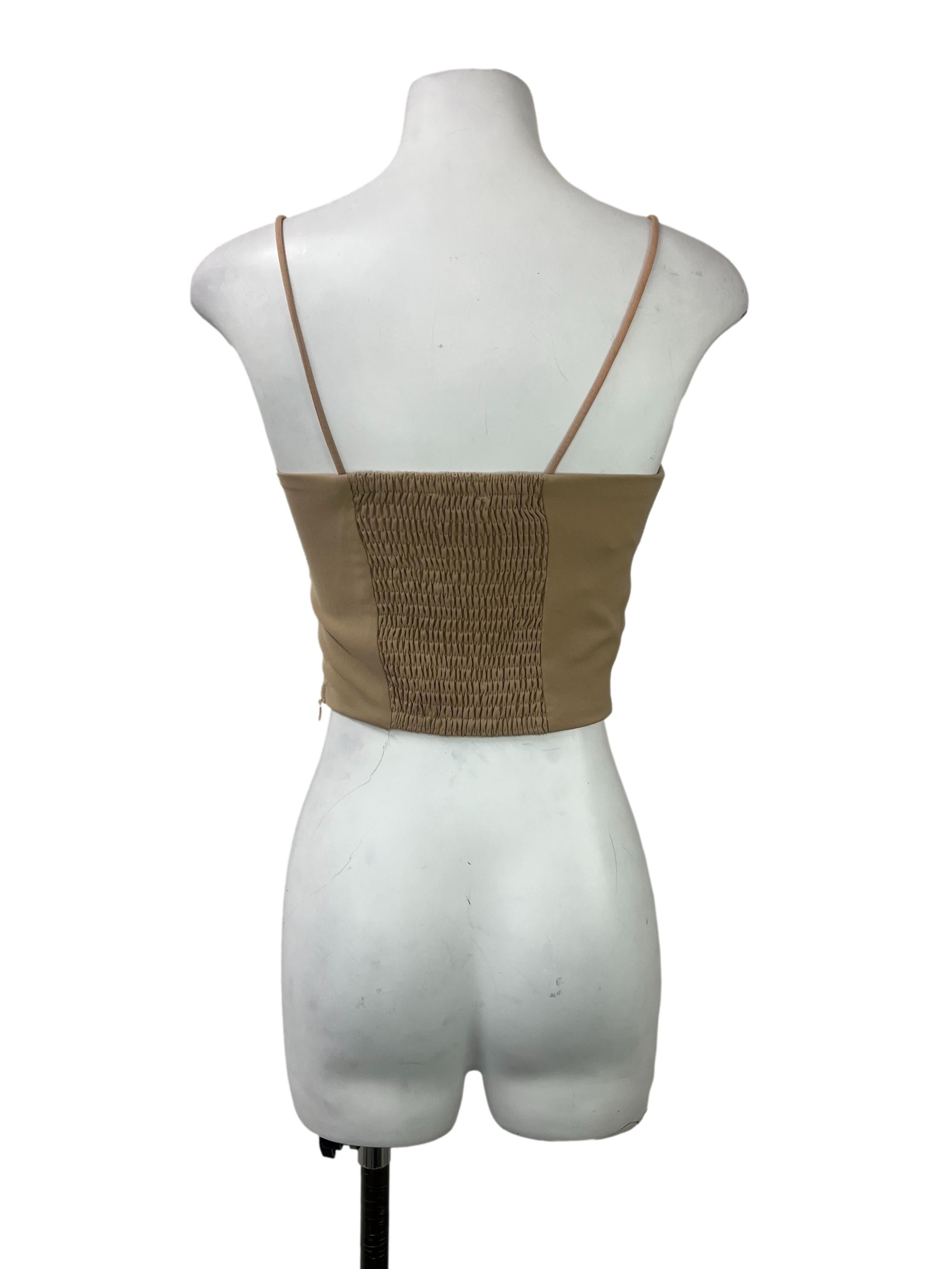 Nude Sweetheart Neckline Top