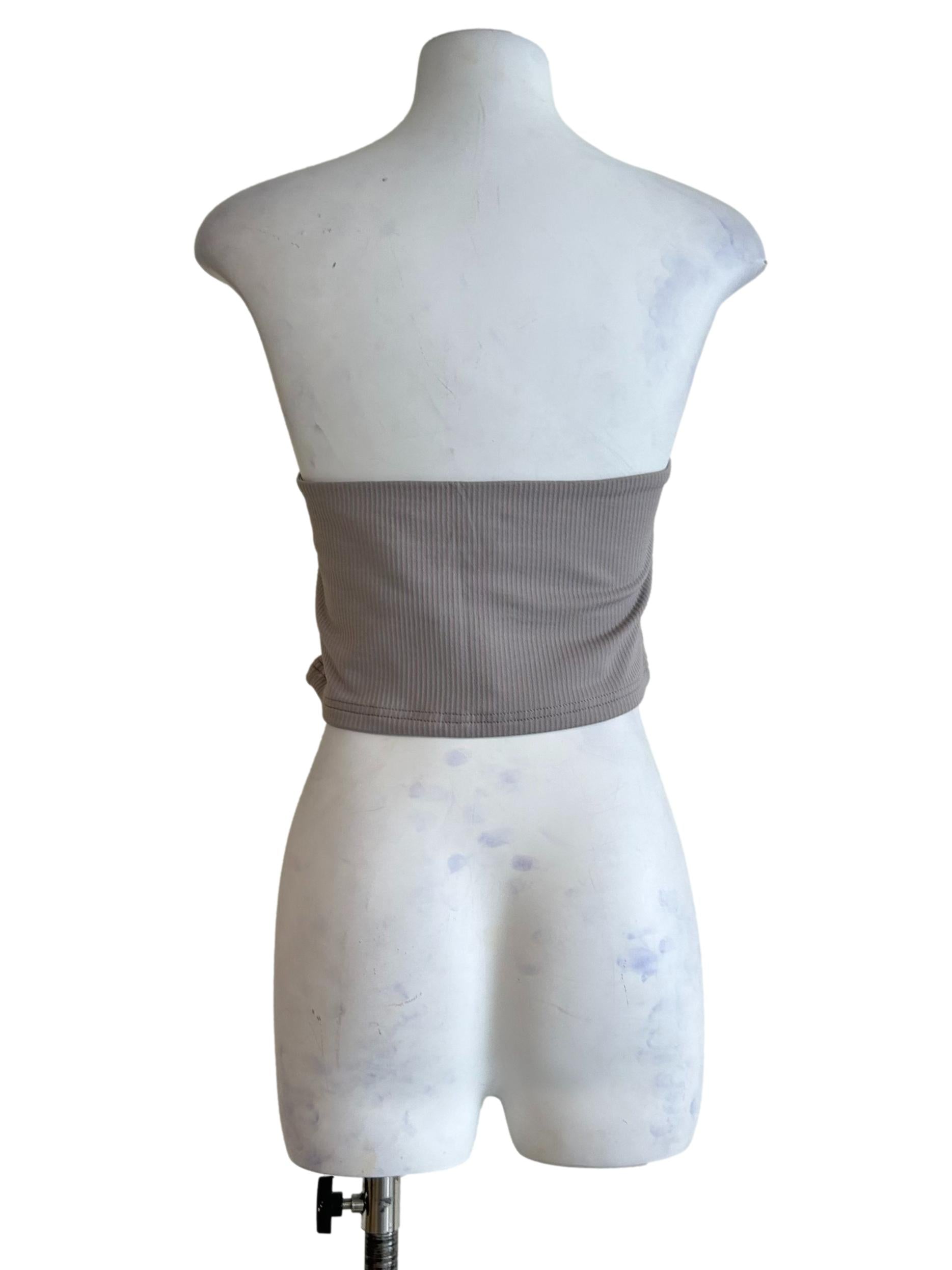 Grey Kendie Basic Tube Padded Top