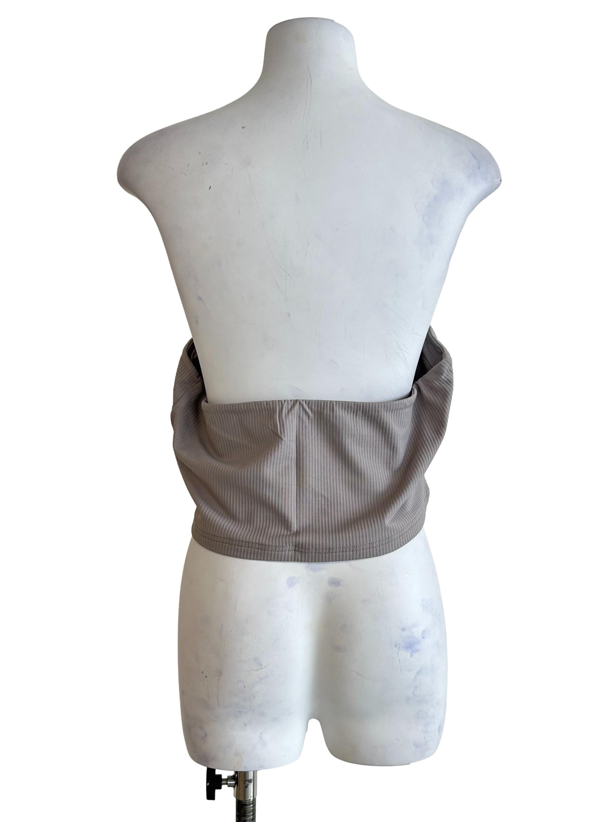 Grey Kendie Basic Tube Padded Top