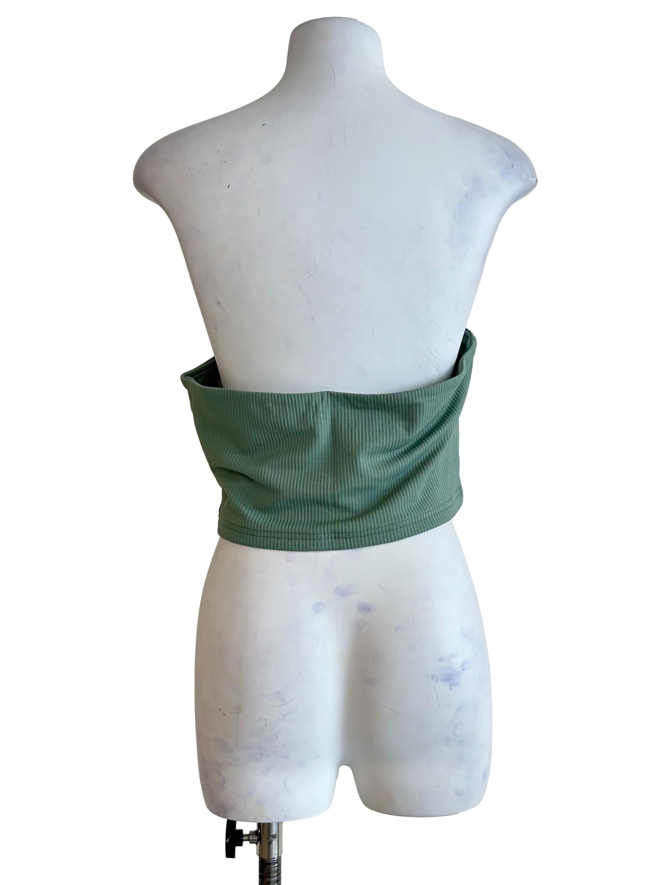 Green Kendie Basic Tube Padded Top