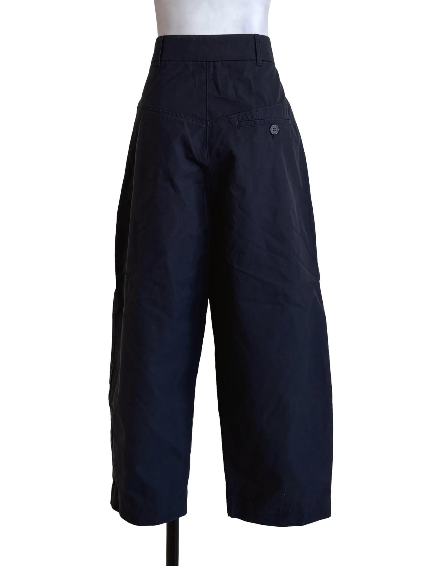 Navy Blue Barrel Pants LB