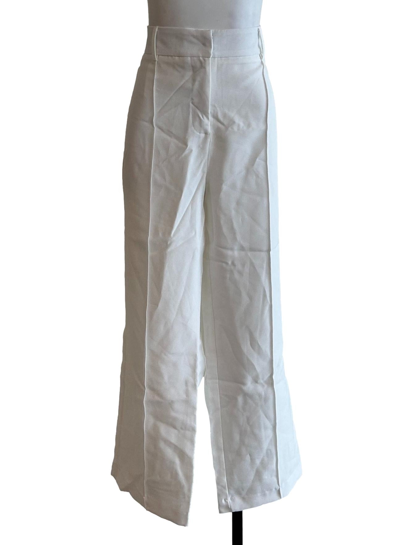 Pearl White Straight Pants