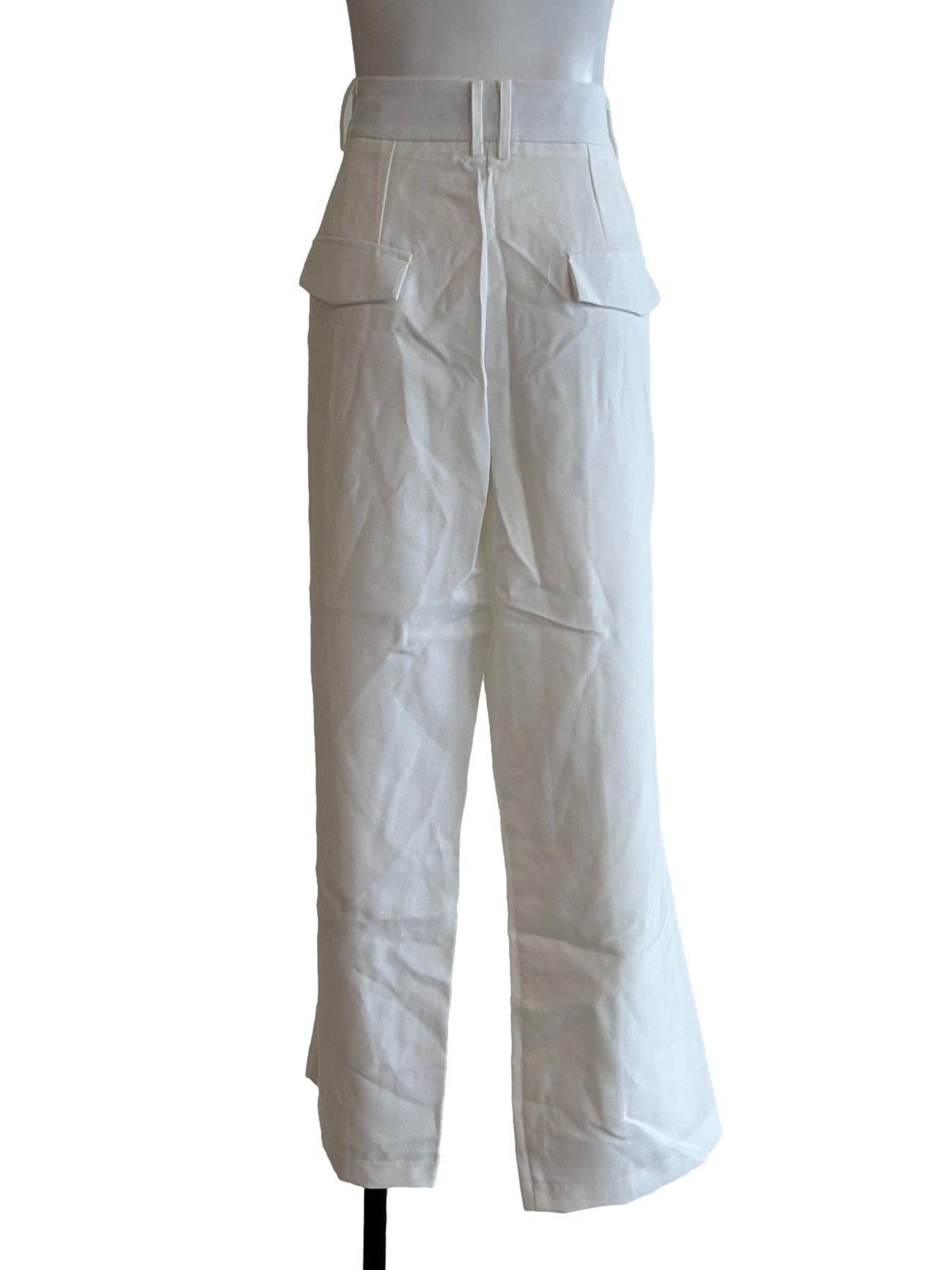 Pearl White Straight Pants