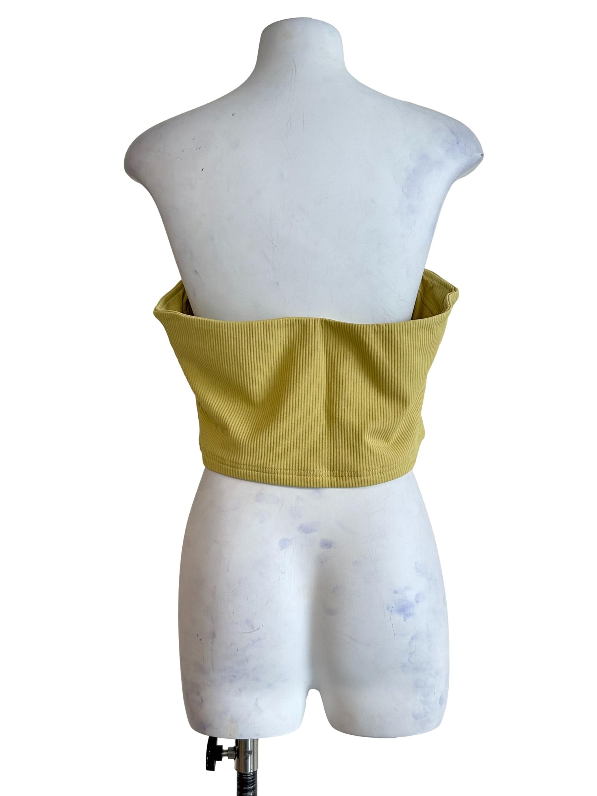 Yellow Kendie Basic Tube Padded Top