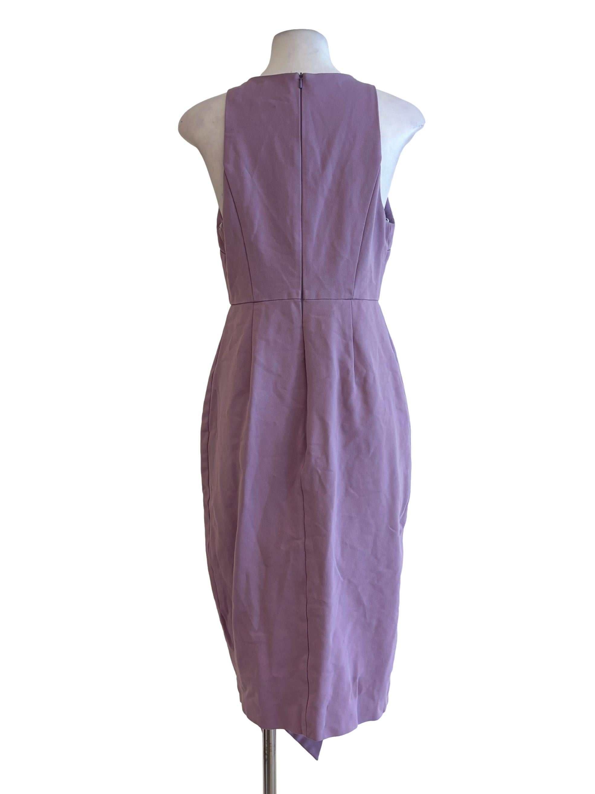 Lilac Asymmetrical Cowl Hourglass Dress