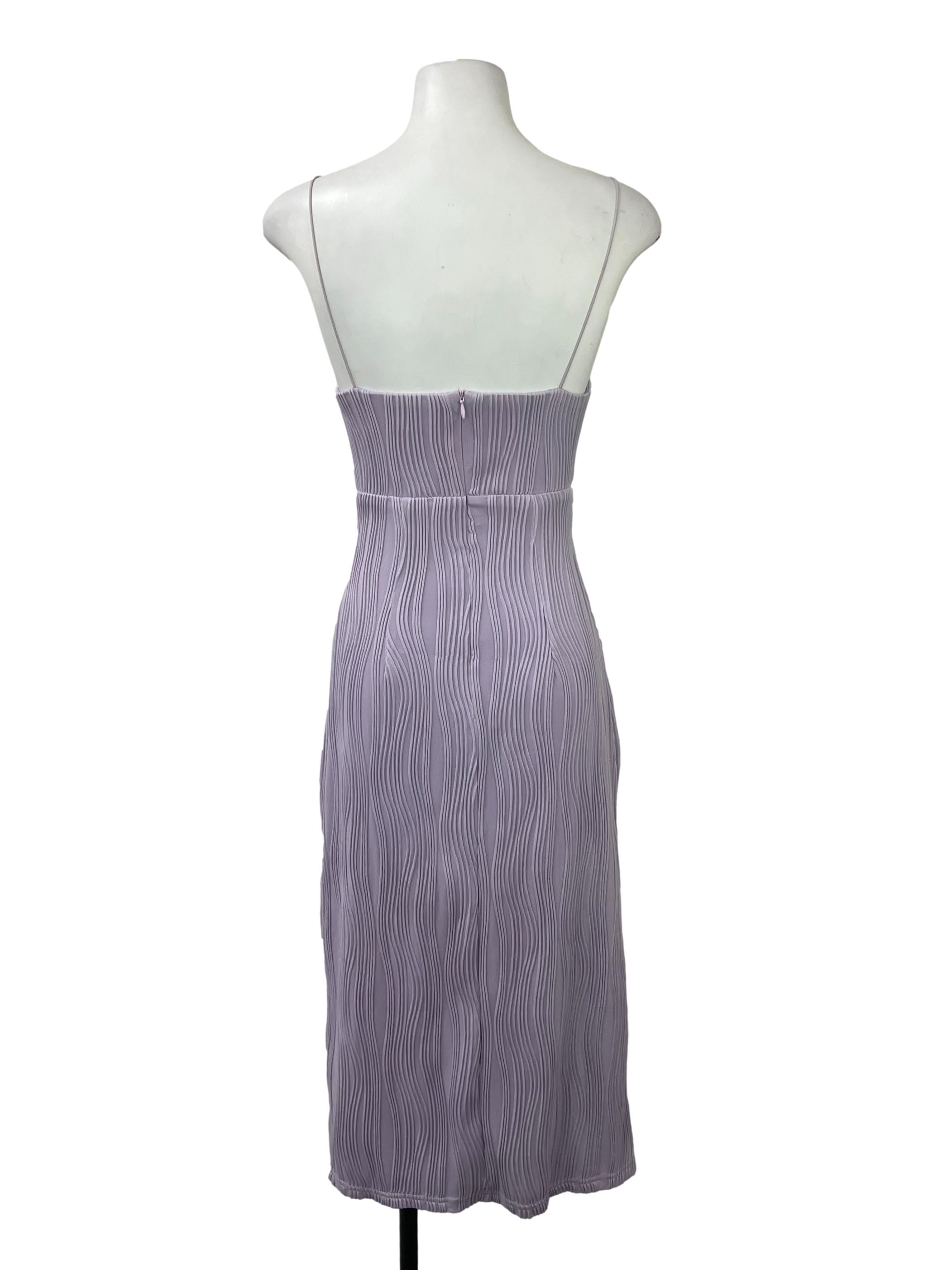 Purple Textured Bodycon Dress