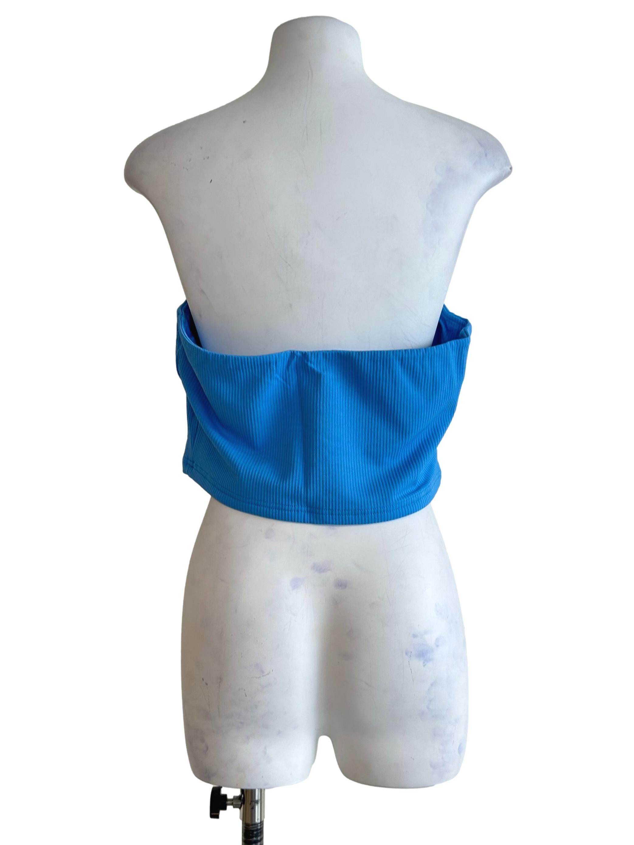 Light Blue Kendie Basic Tube Padded Top