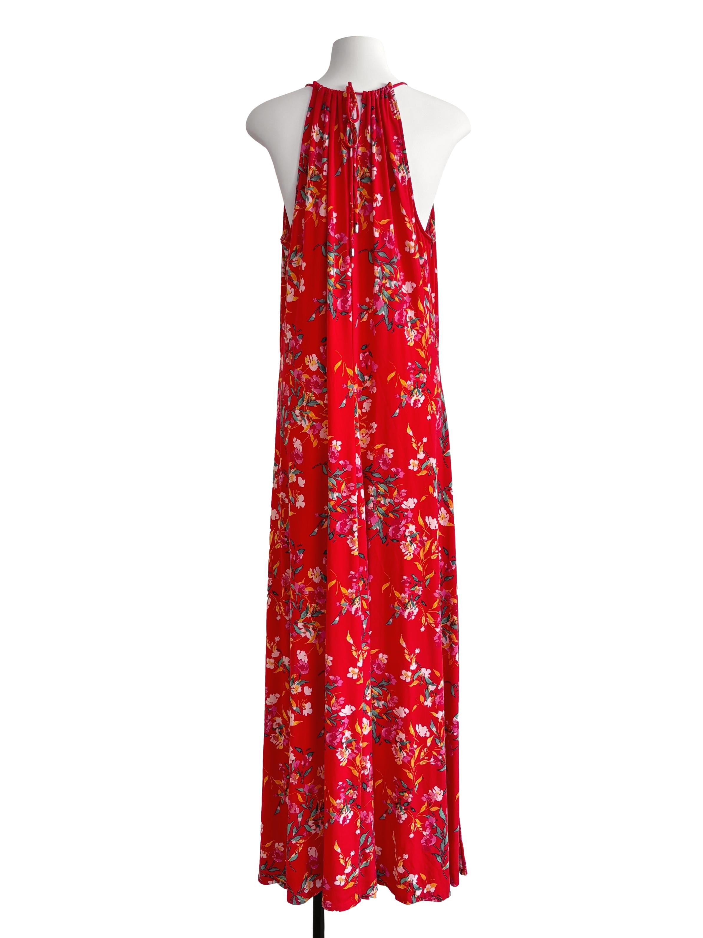 Red Floral Halter Dress Csn