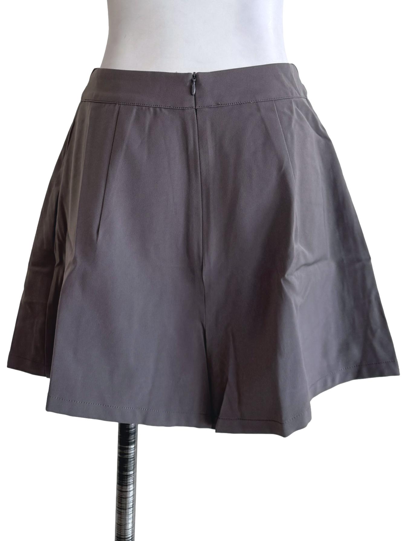 Grey Indy Tie Front Shorts