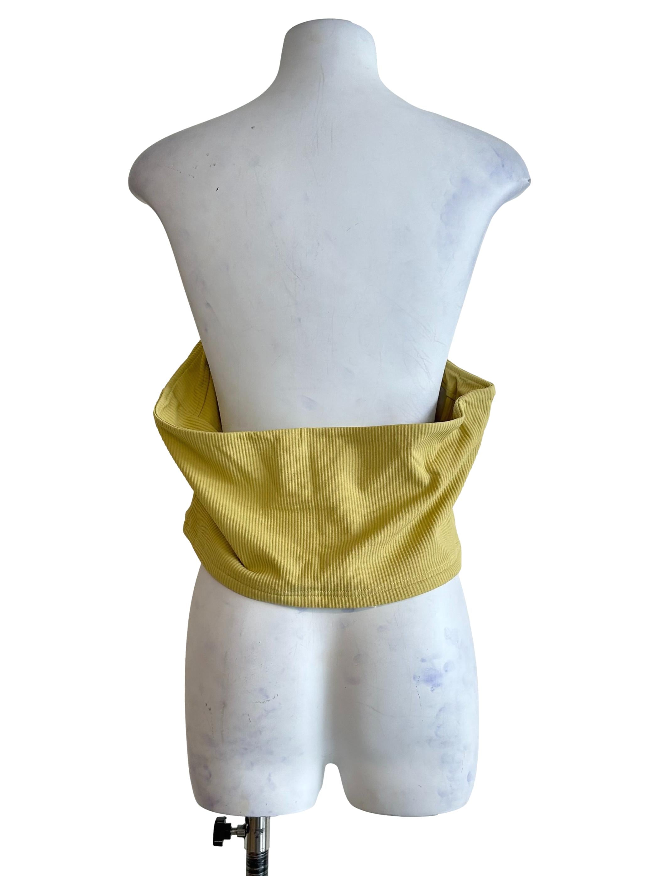 Yellow Kendie Basic Tube Padded Top