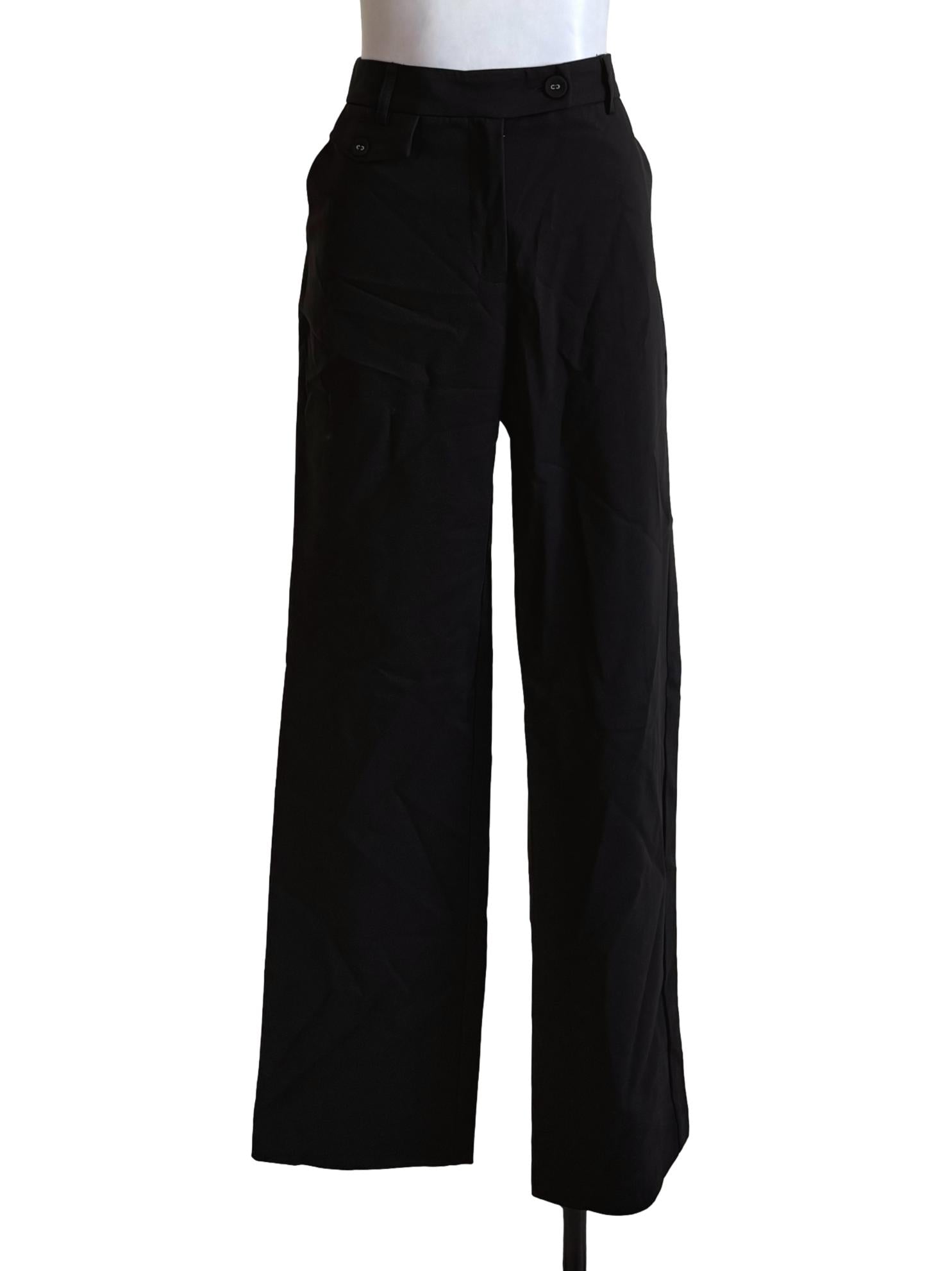 Black Straight Cut Dress Pants