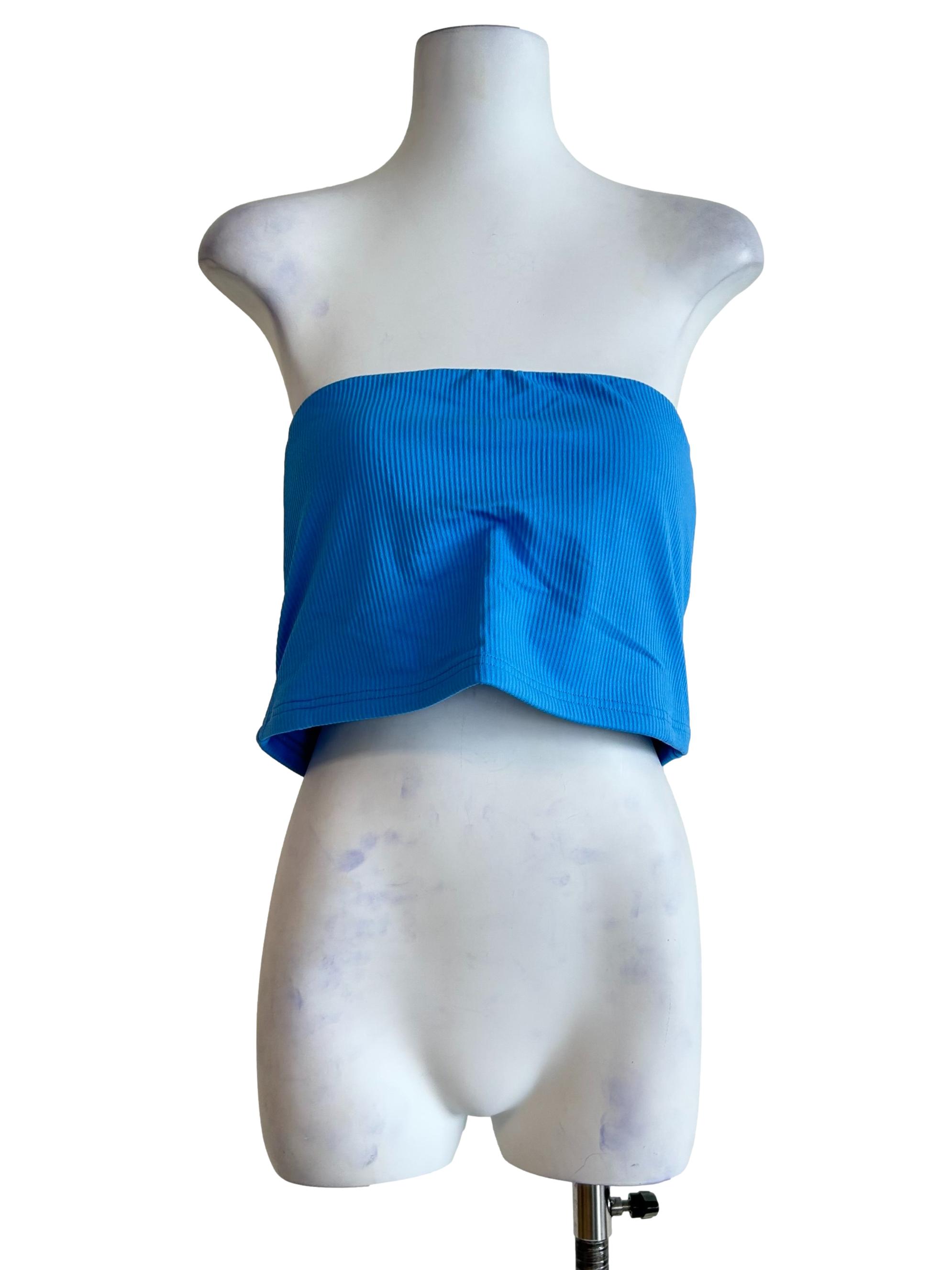 Blue Kendie Basic Tube Padded Top