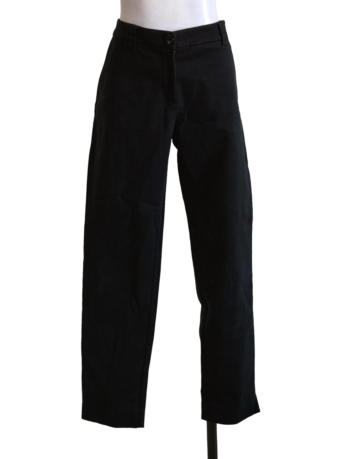 Black Denim Straight Cut Jeans