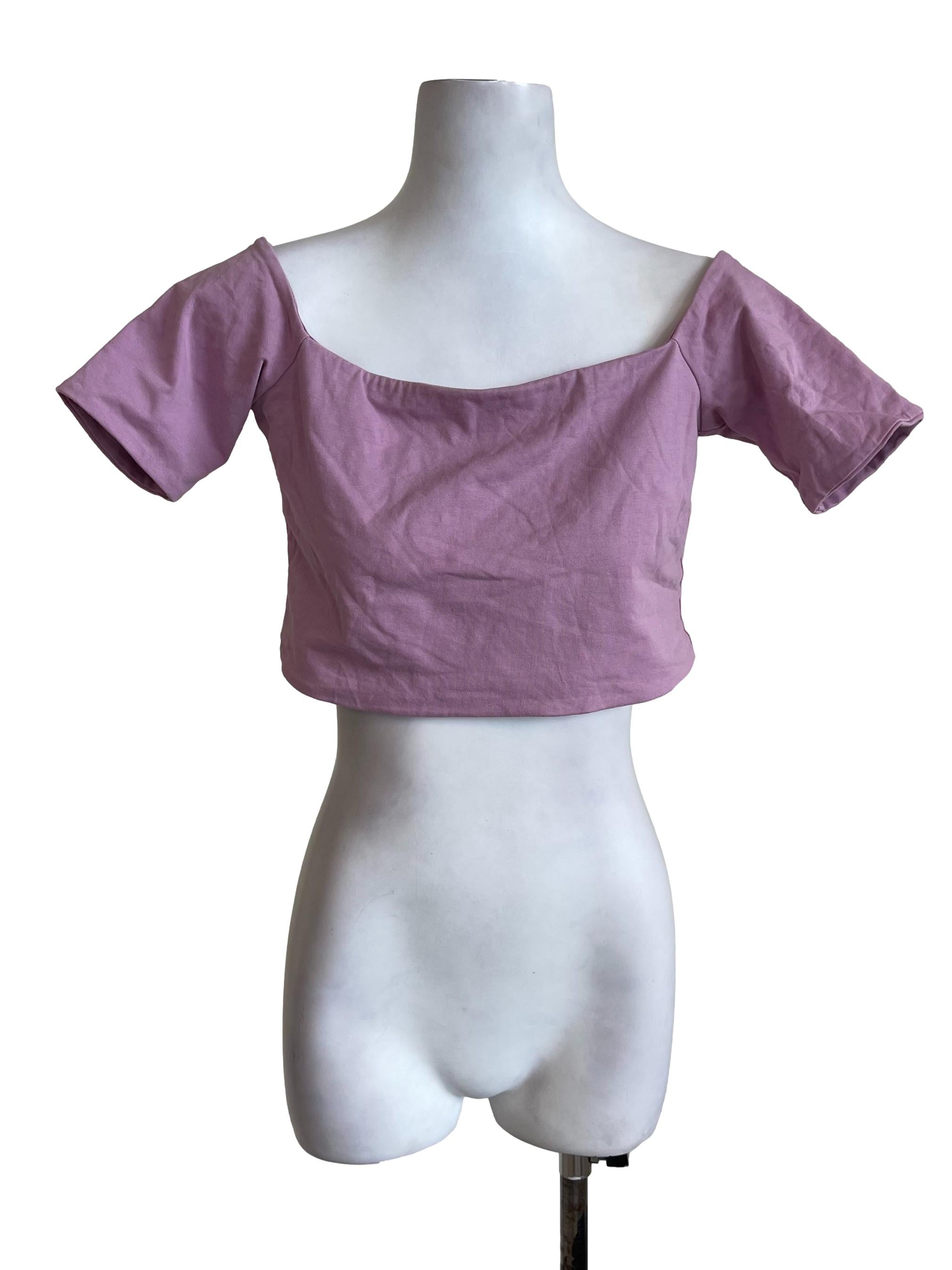 Love Bonito Lilac Off Shoulder Mini Top | REFASH