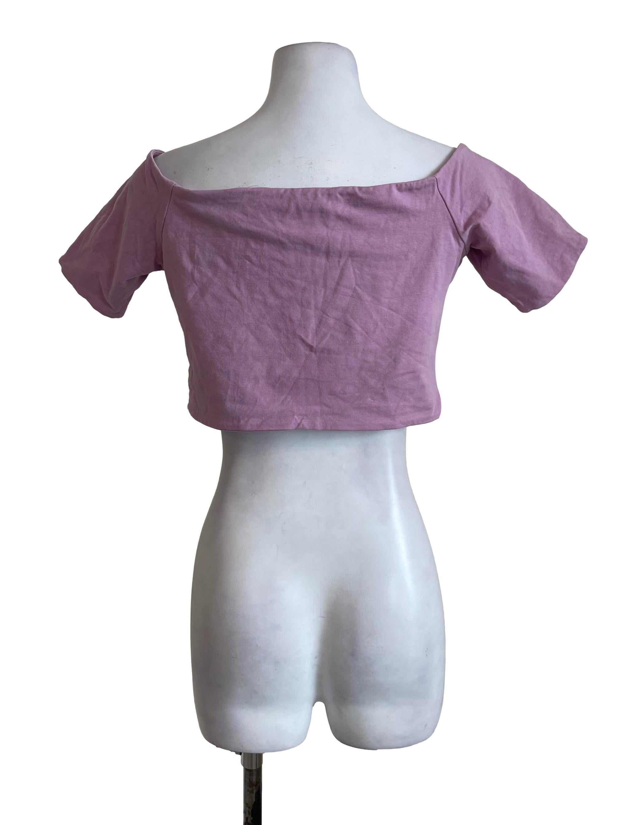 Lilac Off Shoulder Mini Top