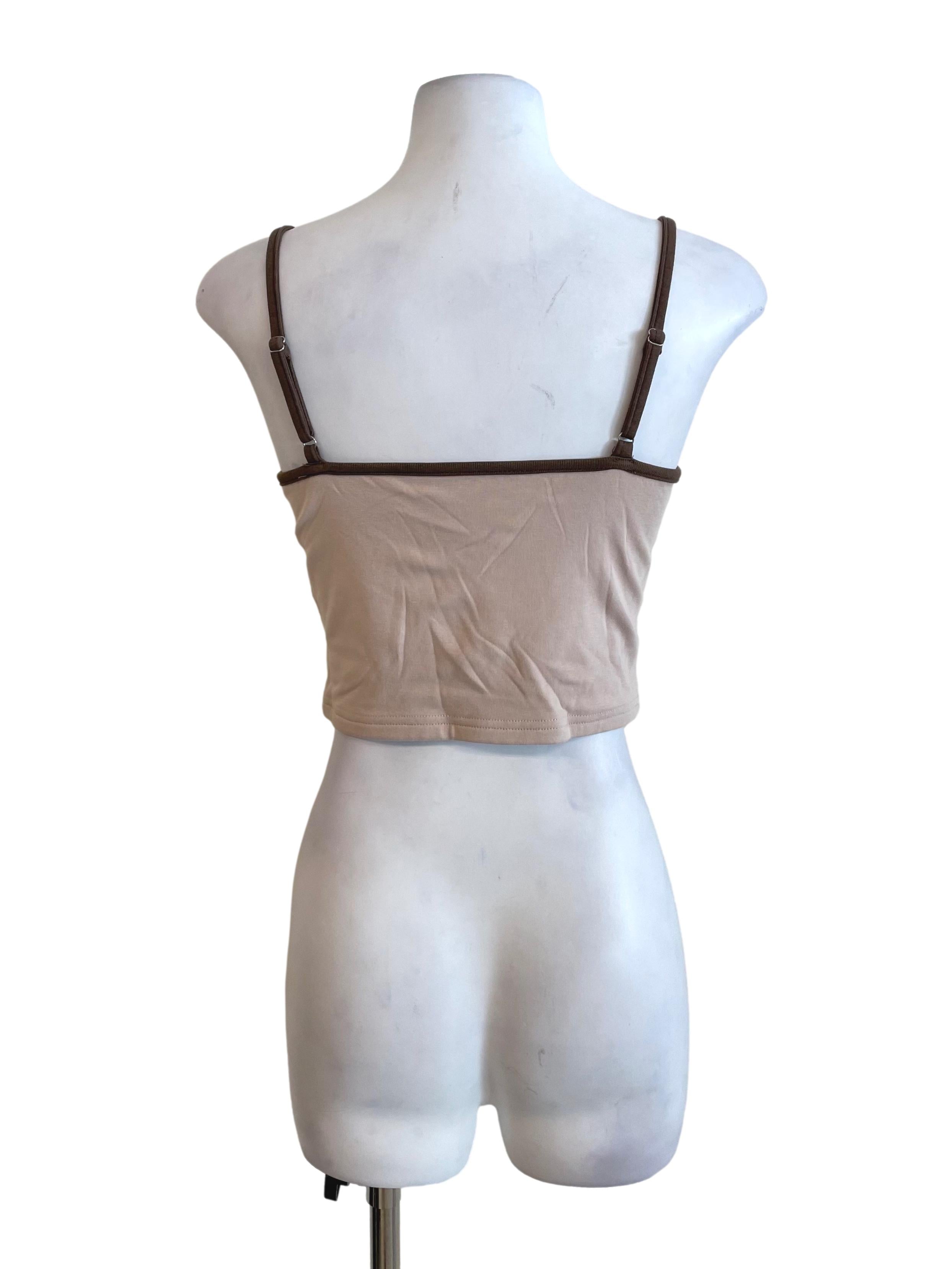 Coconut Tie Knot Knit Tube Top