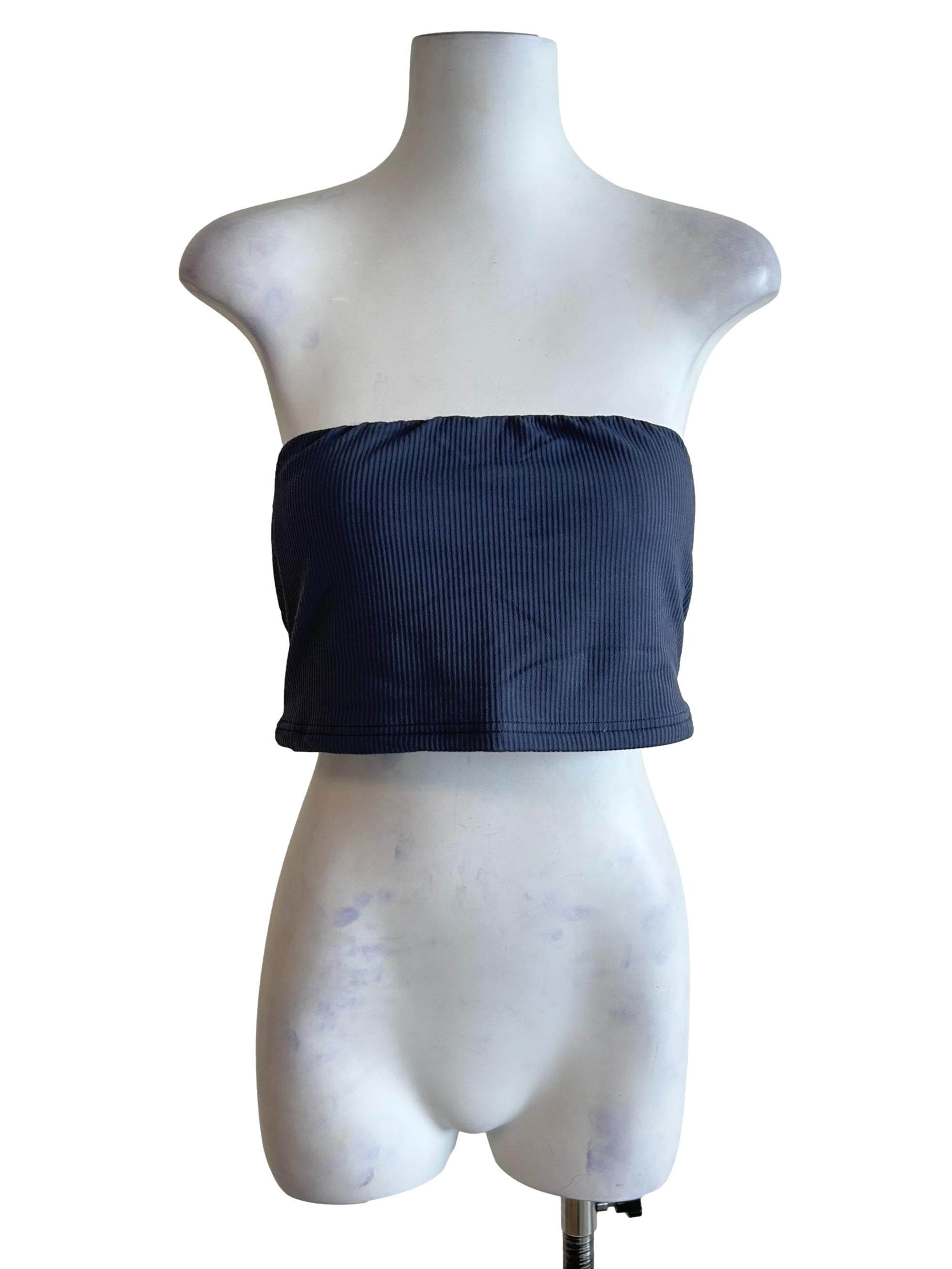 Dark Blue Kendie Basic Tube Padded Top