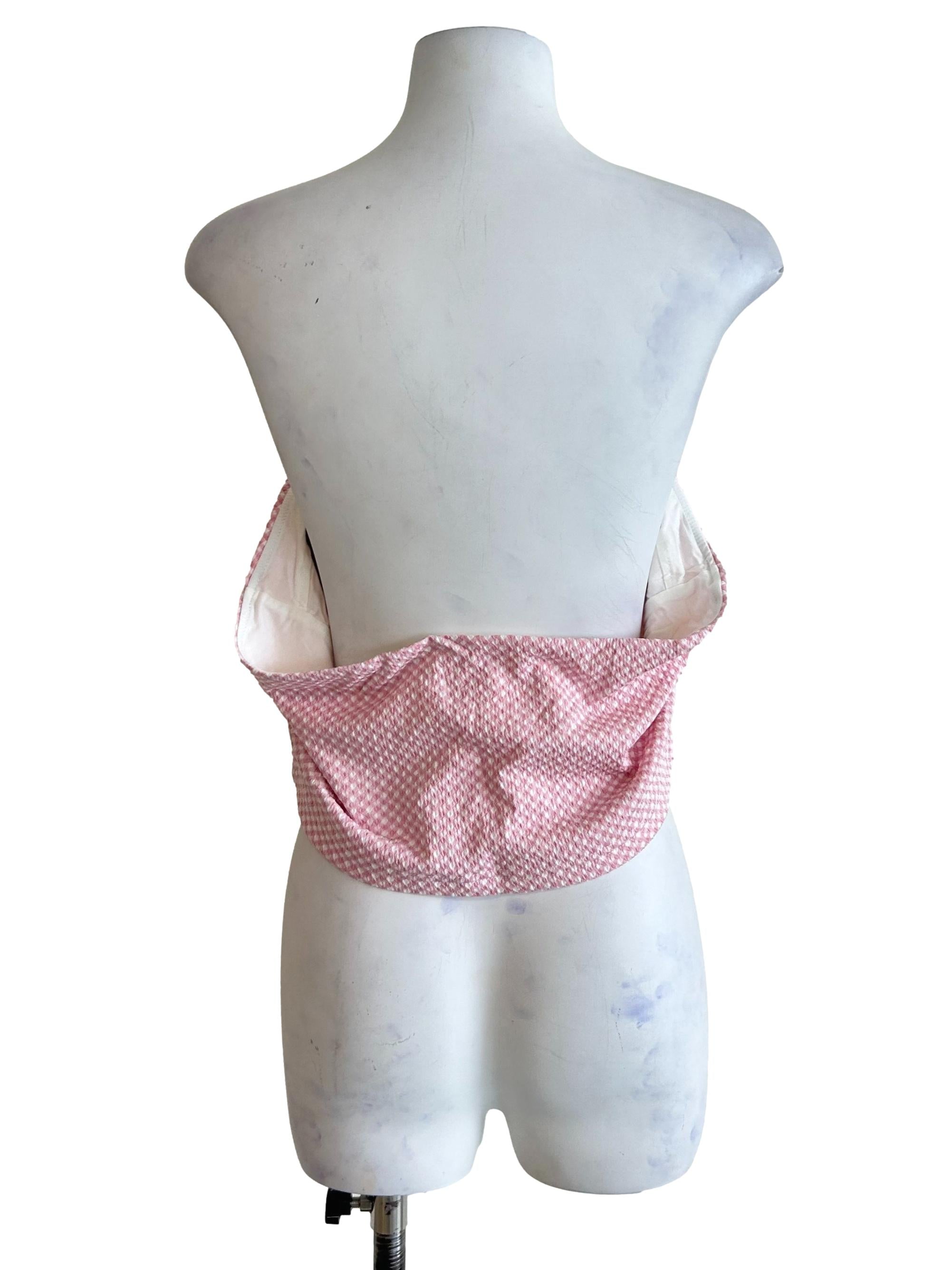 Pink Print Kendie Basic Tube Padded Top
