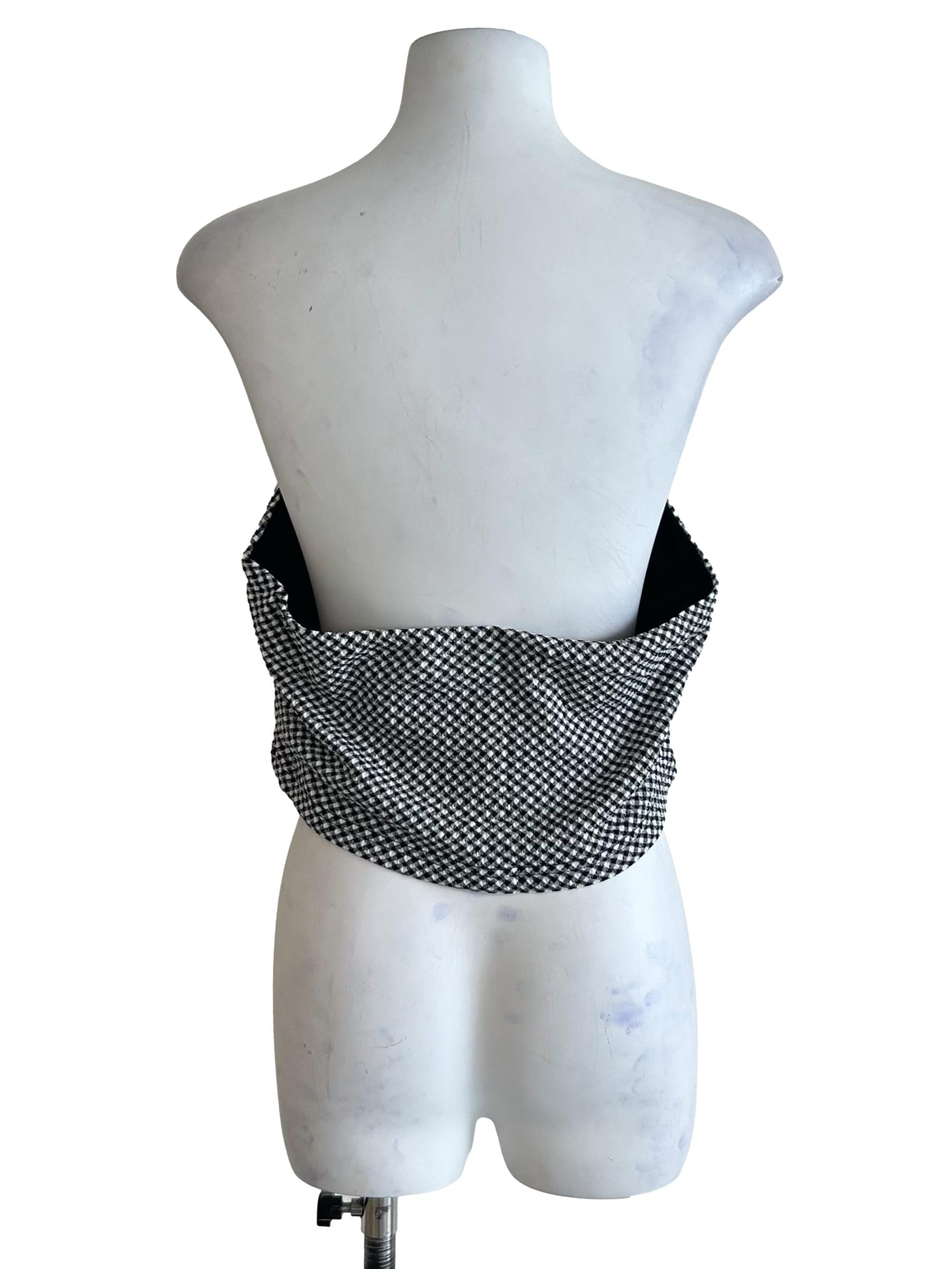 Black Print Kendie Basic Tube Padded Top