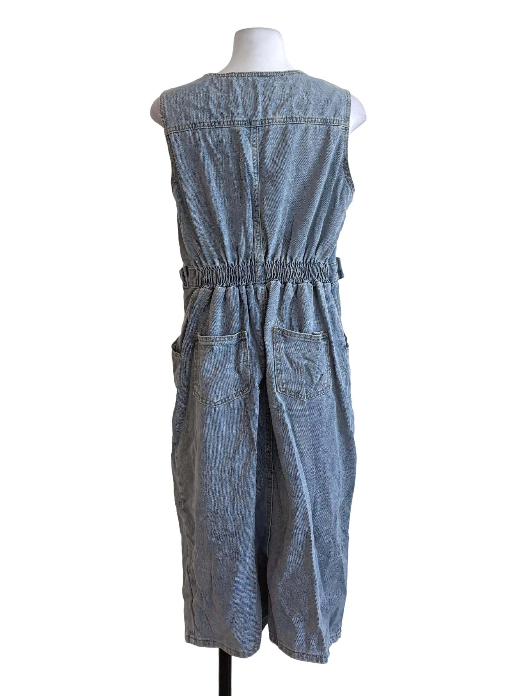 Blue Acid Washed Denim Dress