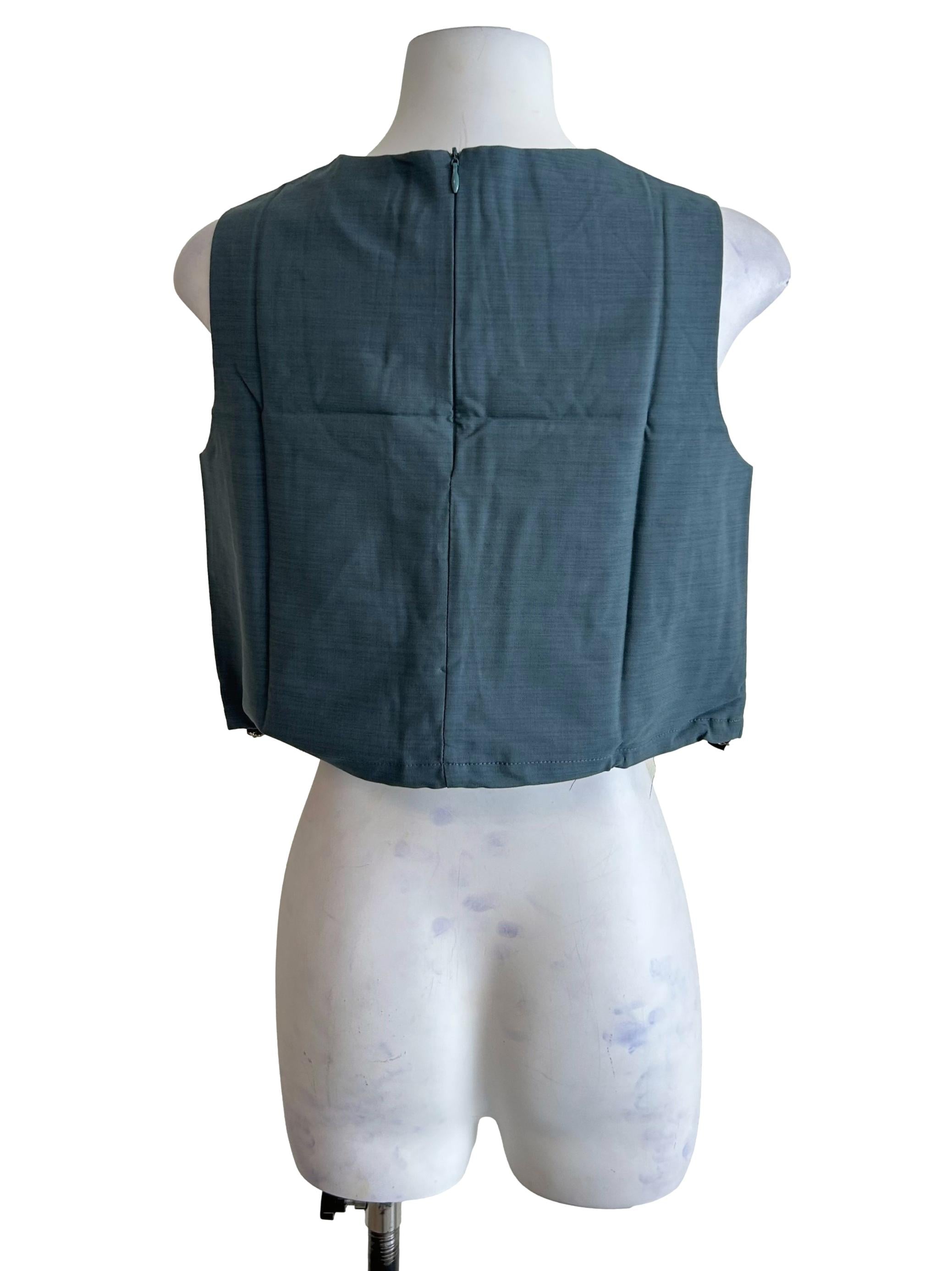 Slate Grey Soren Parachute Drawstring Top